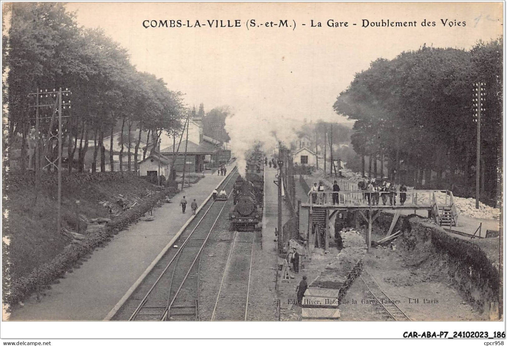 CAR-ABAP7-77-0693 - COMBS-LA-VILLE - La Gare - Doublement Des Voies - Combs La Ville