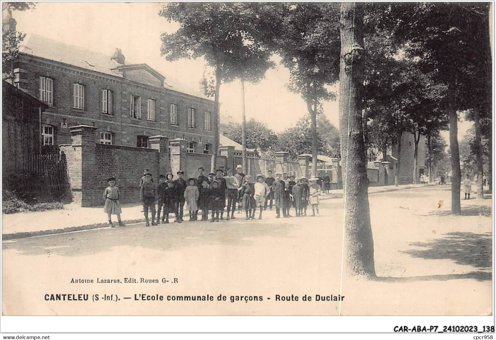 CAR-ABAP7-76-0669 - CANTELEU - L'école Communale De Garçons - Route De Duclair - Canteleu