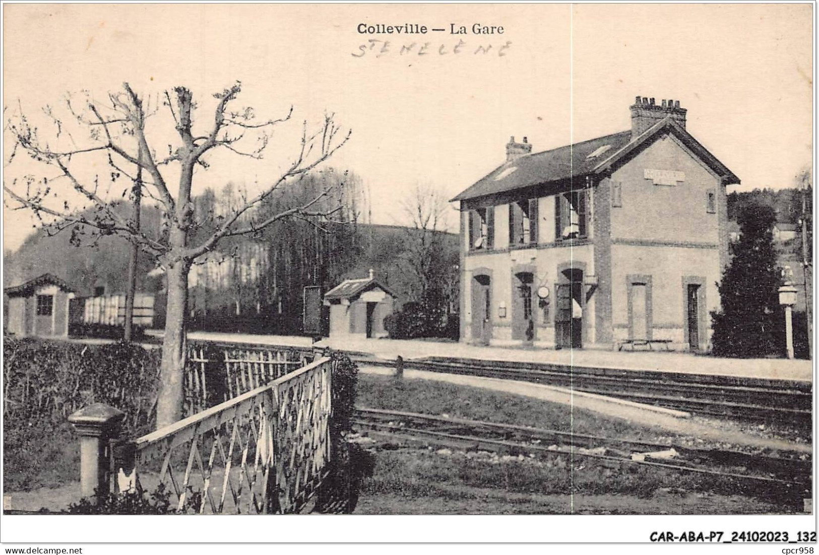 CAR-ABAP7-76-0666 - COLLEVILLE - La Gare - Autres & Non Classés
