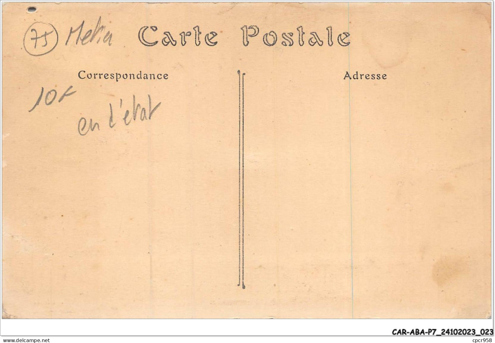 CAR-ABAP7-75-0610 - AMBULANCE DU-BON MARCHE - La Pharmacie - Andere & Zonder Classificatie