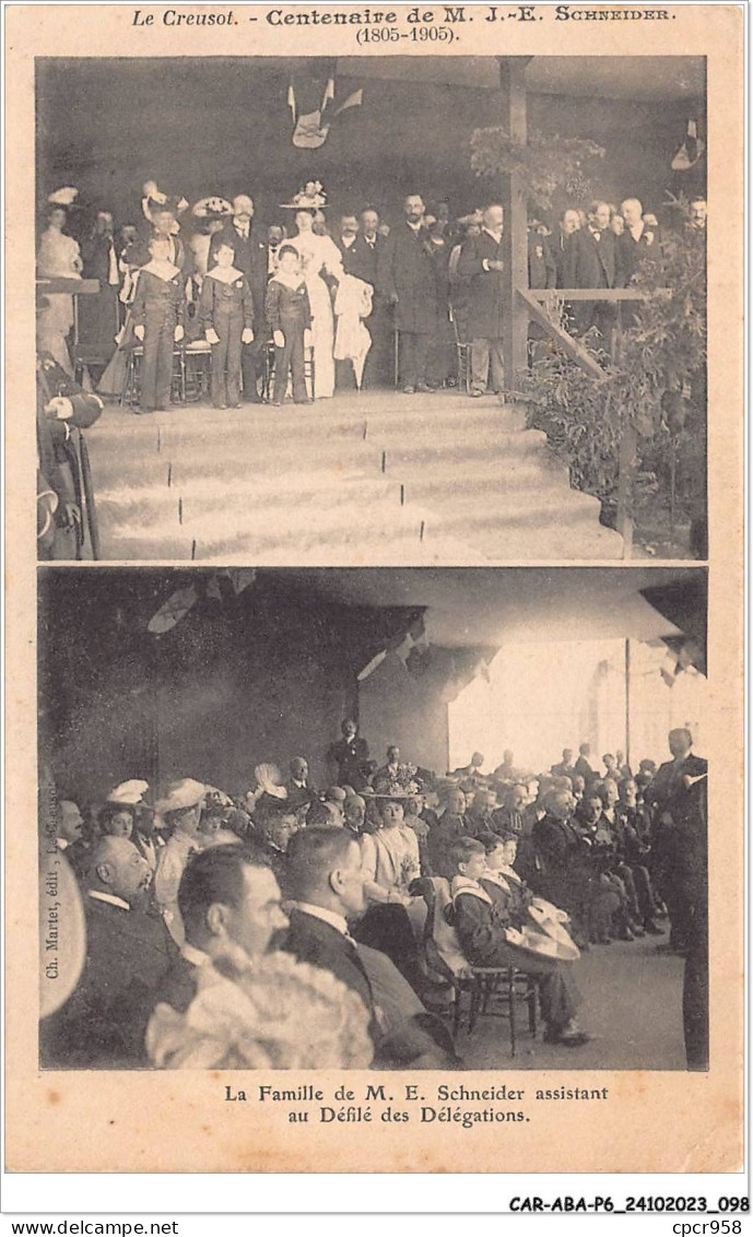 CAR-ABAP6-71-0547 - LE CREUSOT - Centenaire De M-J-E - Schneider - La Famille De M-E - Schneider Assistant Au Défilé  - Le Creusot