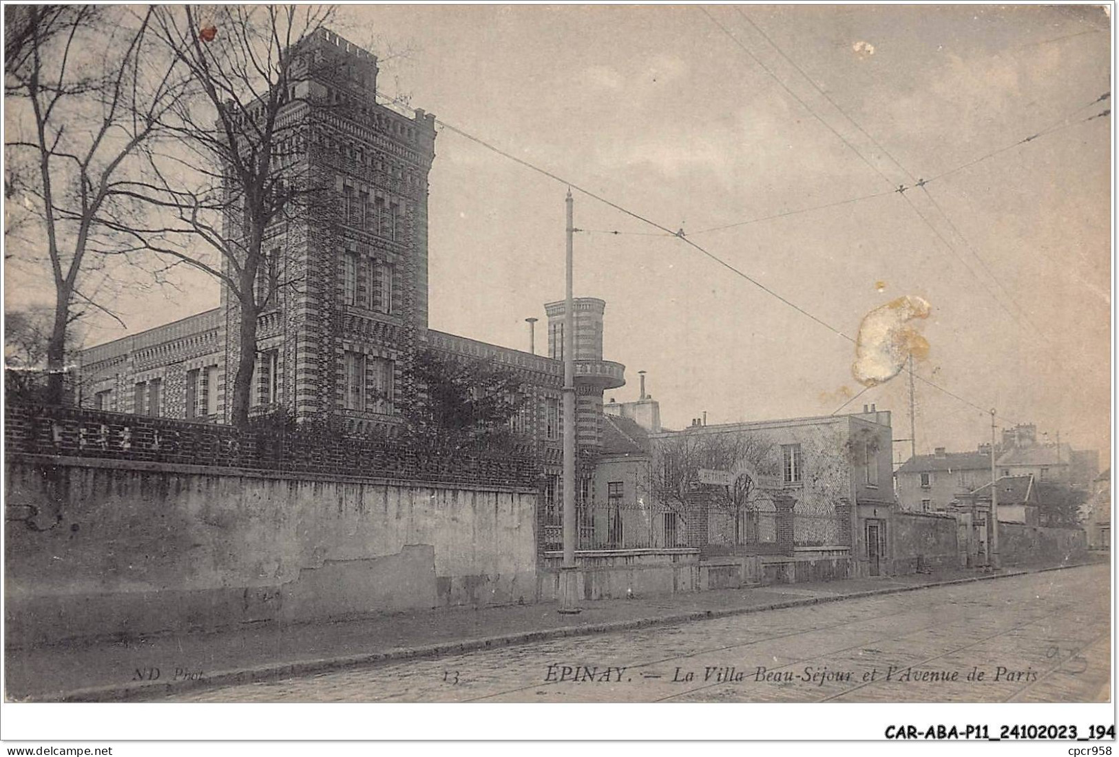 CAR-ABAP11-93-1104 - EPINAY - La Villa Beau-séjour Et L'avenue De Paris - Andere & Zonder Classificatie