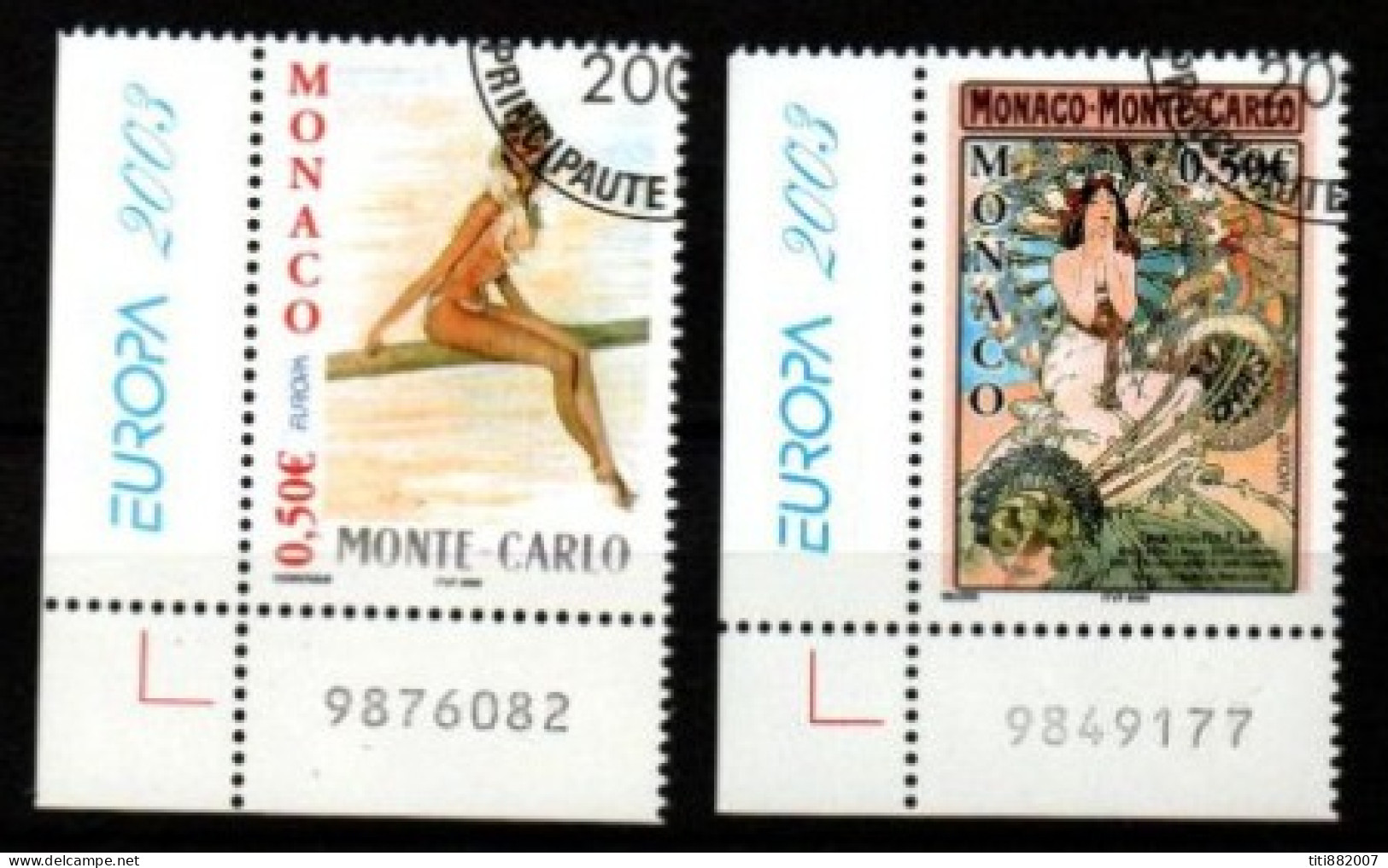 MONACO   -   2003 .  Y&T N° 2393 / 2394 Oblitérés.     EUROPA - Usati