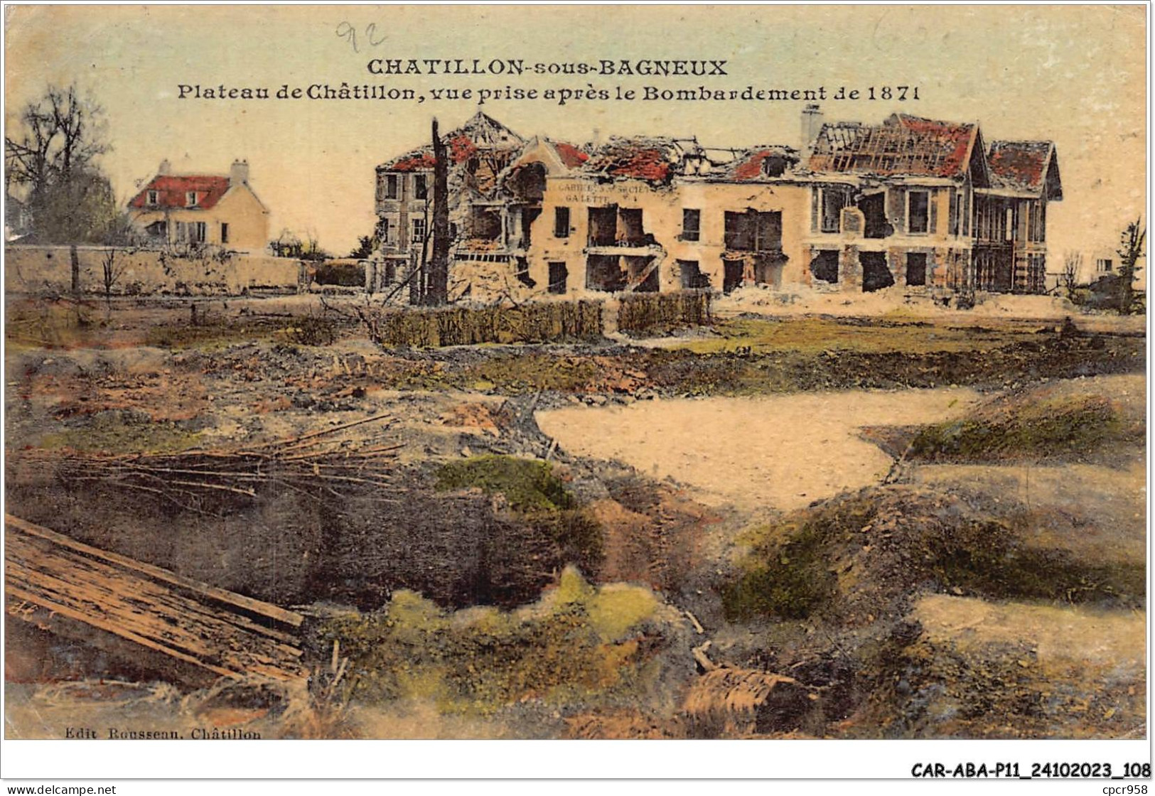 CAR-ABAP11-92-1061 - CHATILLON-sous-BAGNEUX - Plateau De Châtillon - Vue Prise Après Le Bombardement De 1871 - Châtillon