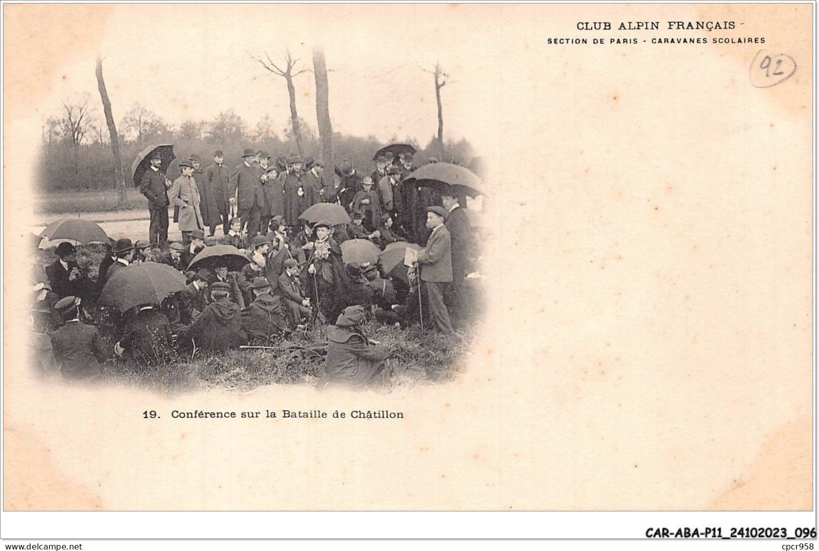 CAR-ABAP11-92-1055 - Conférence Sur La Bataille De CHATILLON  - Châtillon