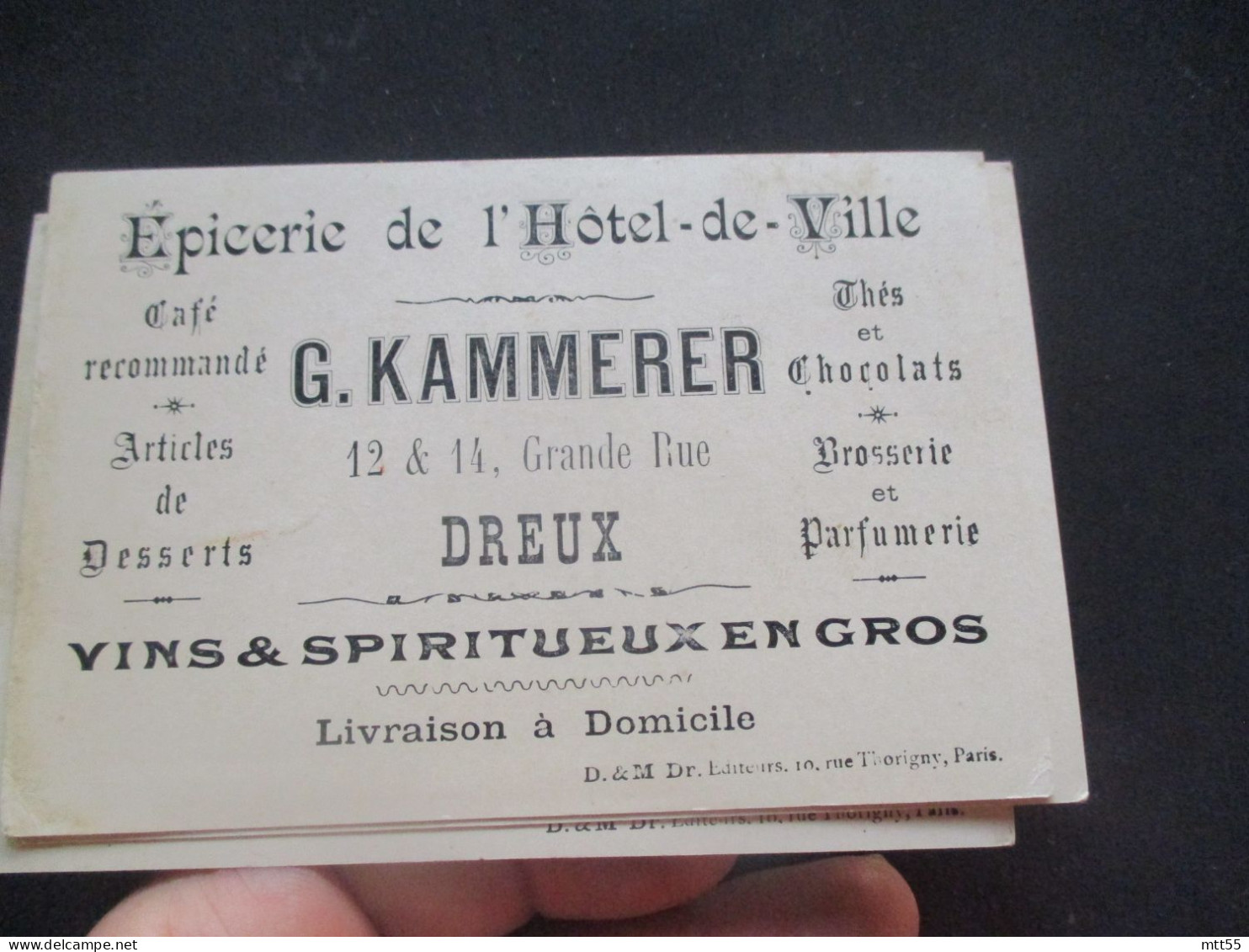 LOY DE 3 KAMMERER EPICERIE HOTEL DE VILLE A DREUX  CARICATURE GROTESQUE - Other & Unclassified