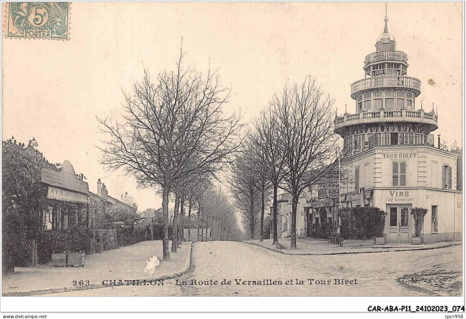 CAR-ABAP11-92-1044 - CHATILLON - La Route De Versailles Et La Tour Biret - Châtillon