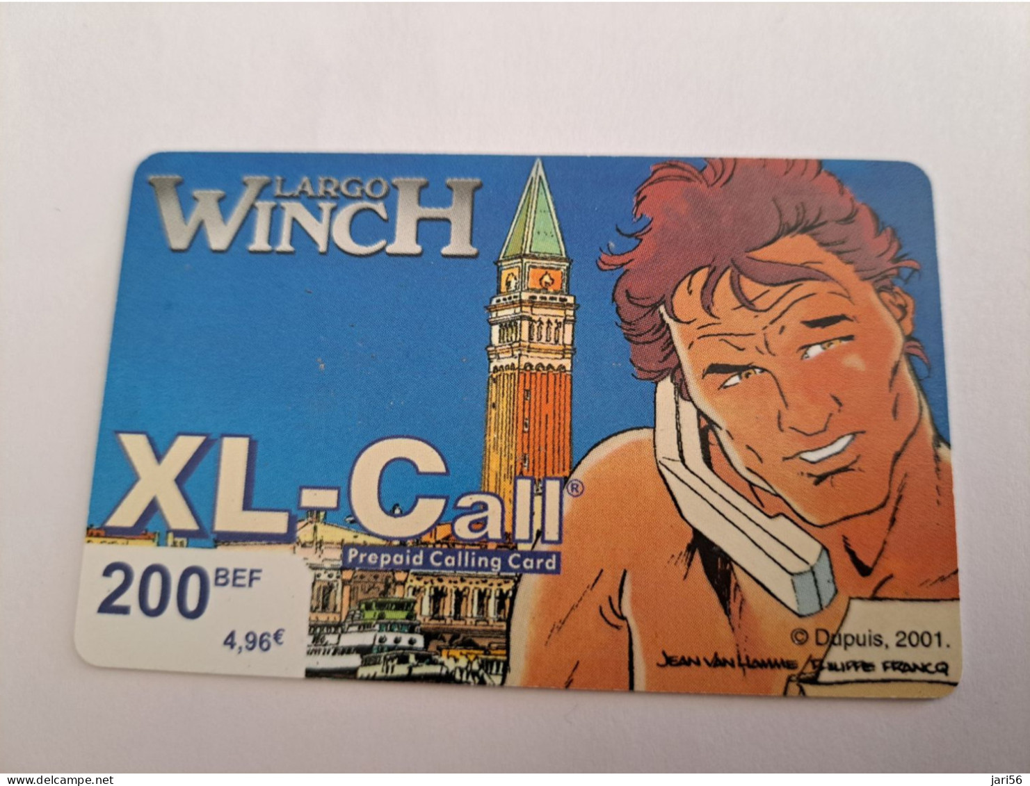 BELGIUM / XL-CALL € 4,96  /  LARGO- WINCH PREPAID /CHURCH TOWER /    USED  CARD  ** 16622 ** - Without Chip