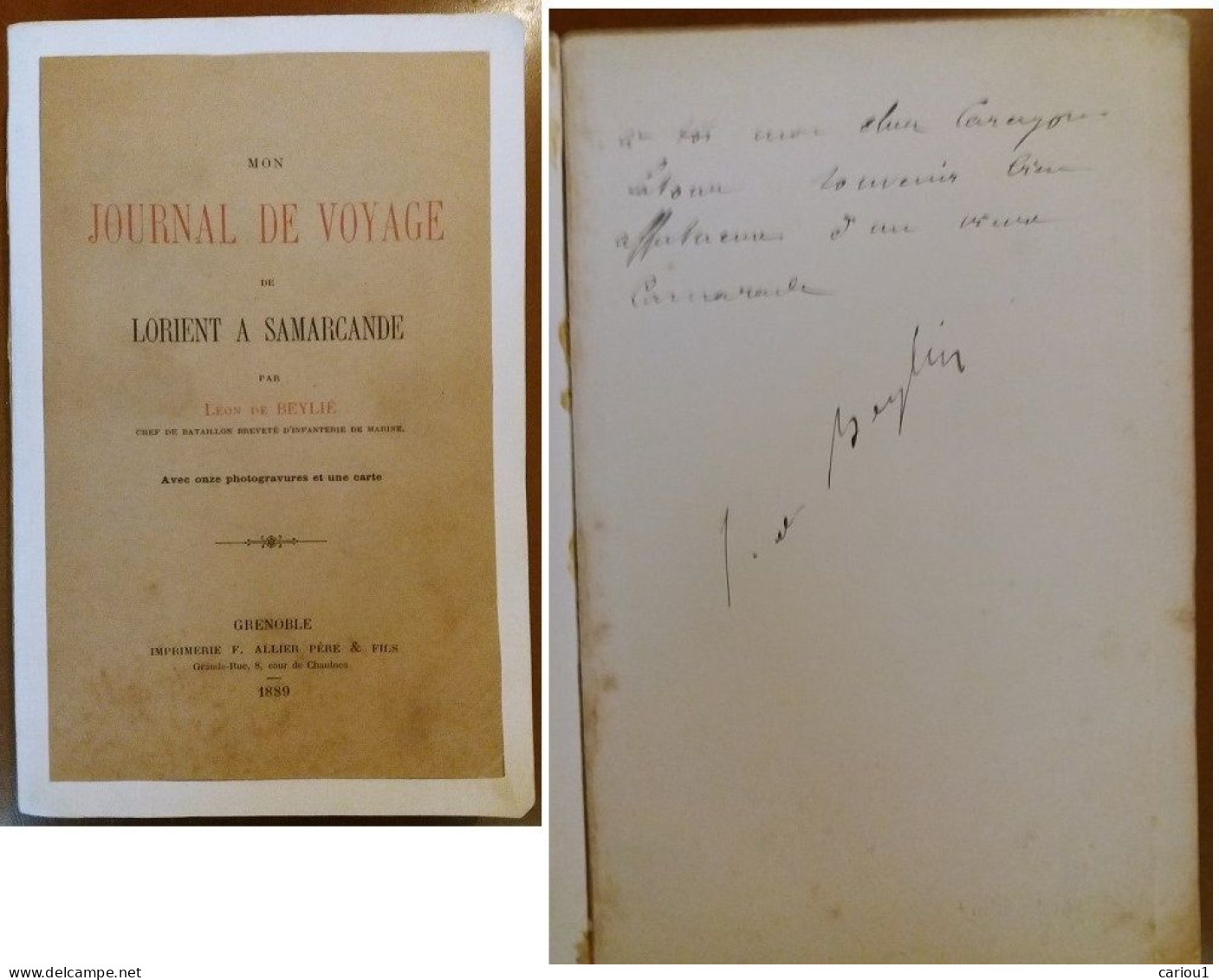 C1 Leon De BEYLIE Voyage LORIENT SAMARCANDE Musee GRENOBLE Signed DEDICACE Envoi Port Inclus France - 1801-1900