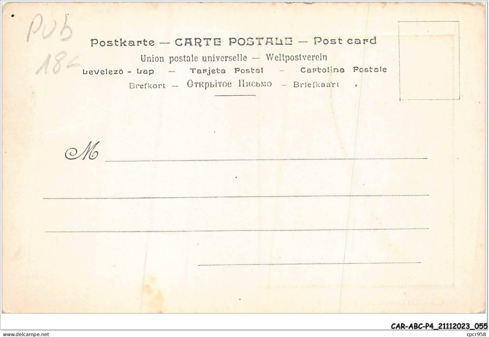CAR-ABCP4-0327 - PUBLICITE - COLLECTION JOB - CALENDRIER 1910 - P-GERVAIS - Werbepostkarten