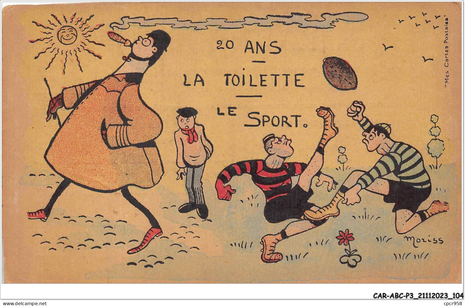 CAR-ABCP3-0236 - HUMOUR - 20 ANS LA TOILETTE - LE SPORT - VENDU EN ETAT - Humour