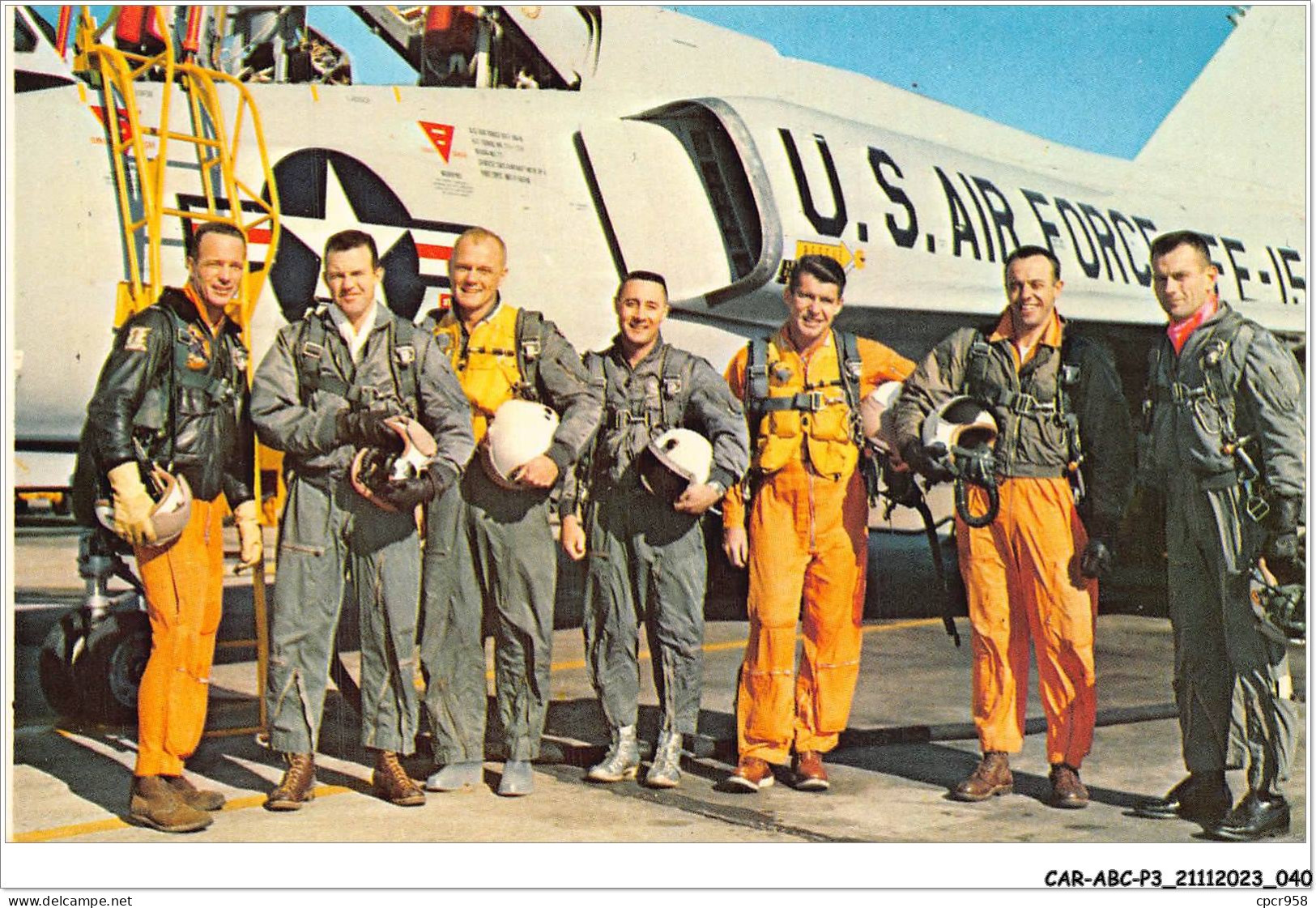 CAR-ABCP3-0204 - AVIATION - JOHN F-KENNEDY SPACE CENTER - N-A-S-A - THE ORIGINAL 7 ASTRONAUTS SELECTED BY NASA - Flieger