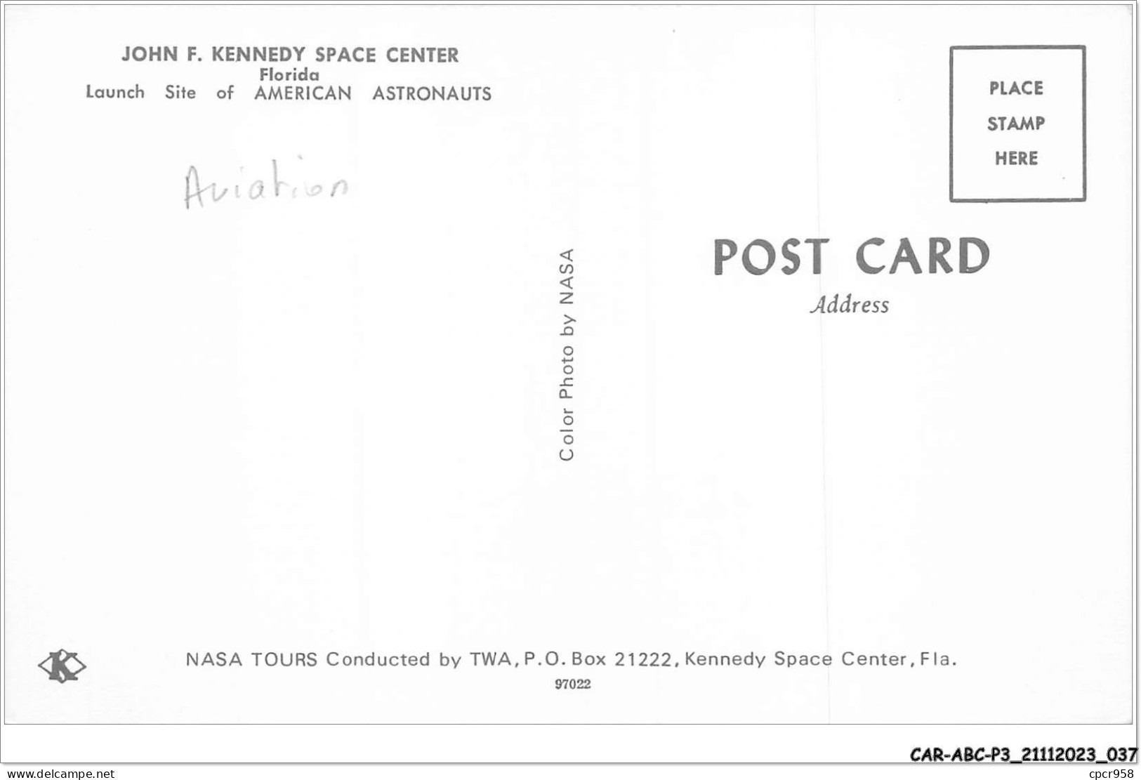 CAR-ABCP3-0202 - AVIATION - JOHN F-KENNEDY SPACE CENTER - FLORIDA - LAUNCH SITE OF AMERICAN ASTRONAUTS - Aviateurs