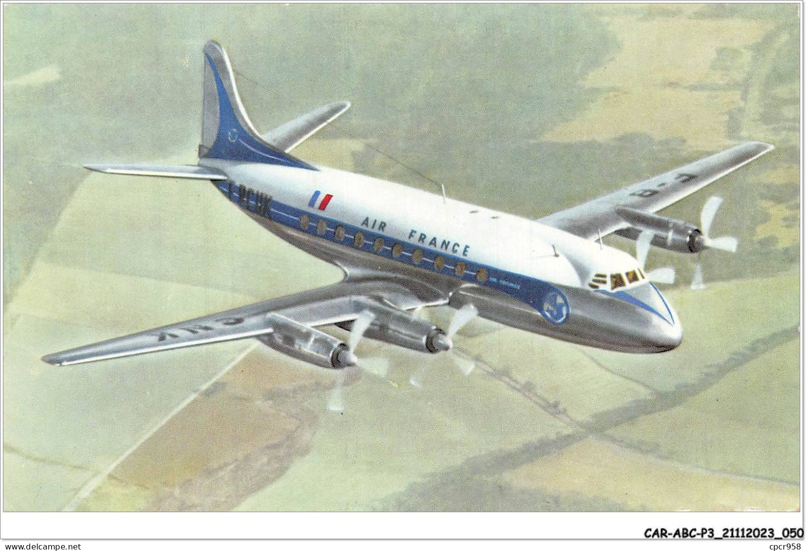CAR-ABCP3-0209 - AVIATION - AIR FRANCE - VICKERS - VISCOUNT - SOUPLE ET SILENCIEUX  - Sonstige & Ohne Zuordnung