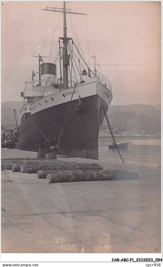 CAR-ABCP1-0048 - BATEAU - CARTE PHOTO - COLO - Steamers