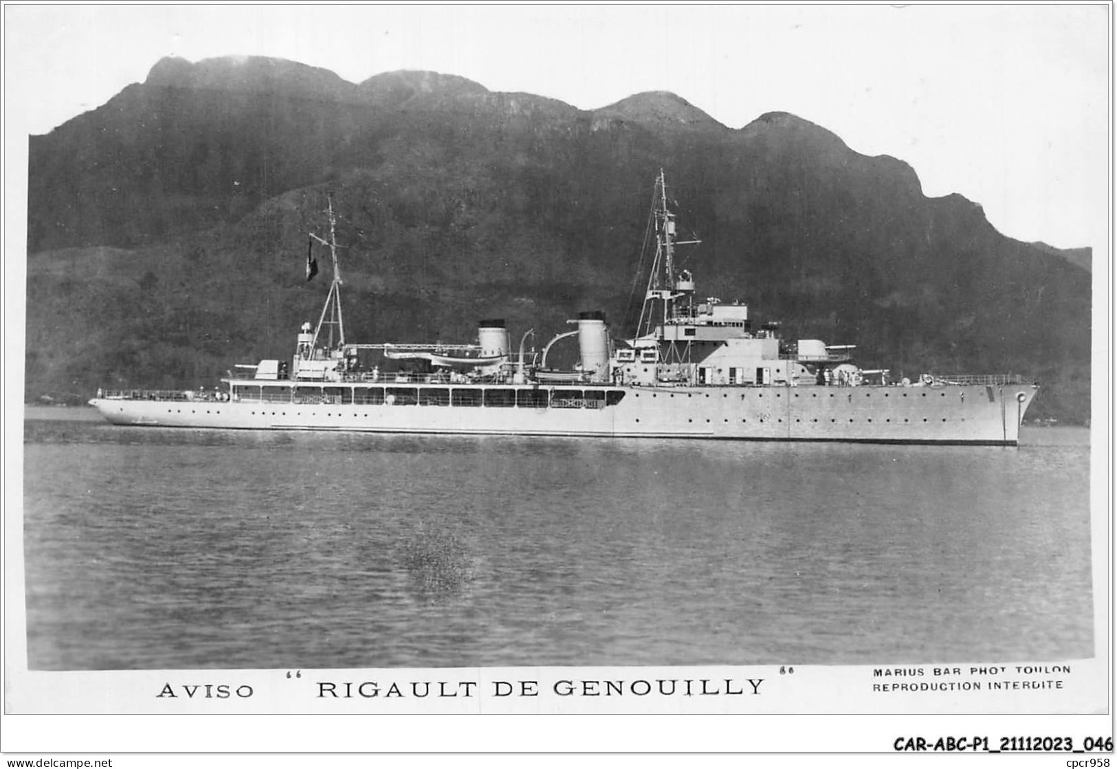 CAR-ABCP1-0024 - BATEAU - AVISO - RIGAULT DE GENOUILLY - Steamers