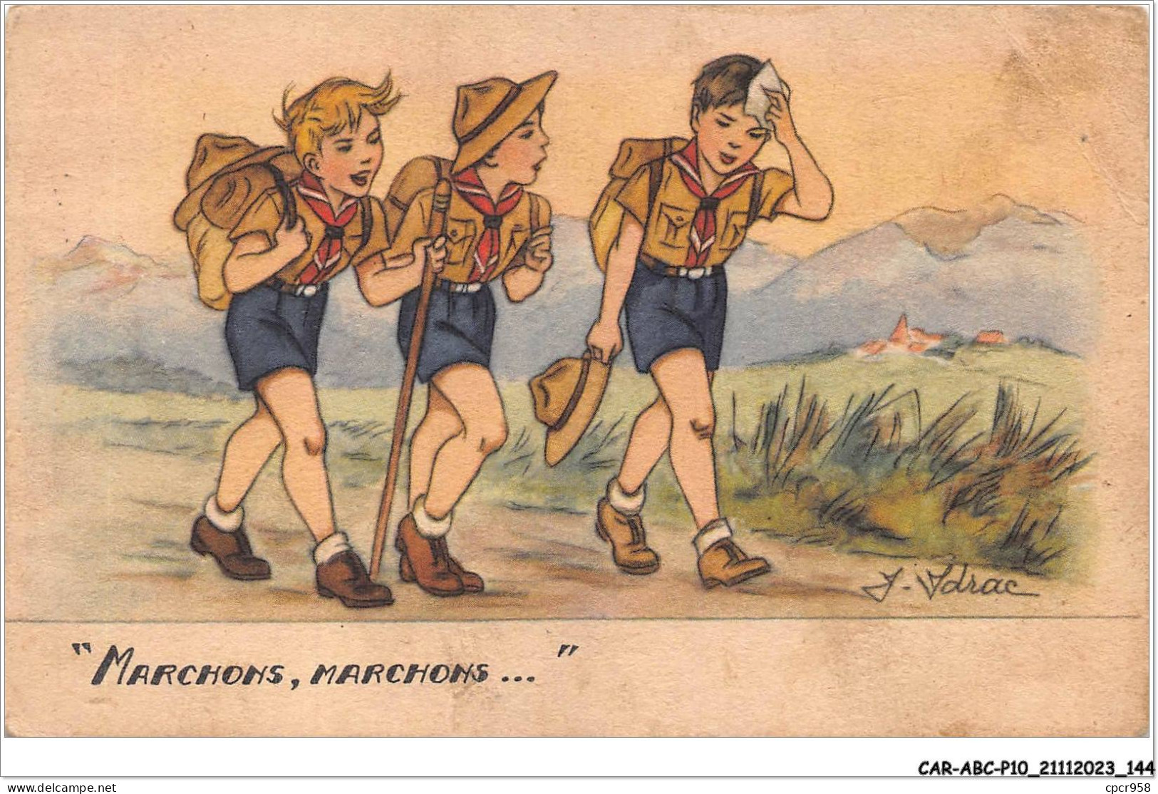 CAR-ABCP10-0974 - SCOUTISME - MARCHONS-MARCHONS - VENDU EN ETAT  - Scouting