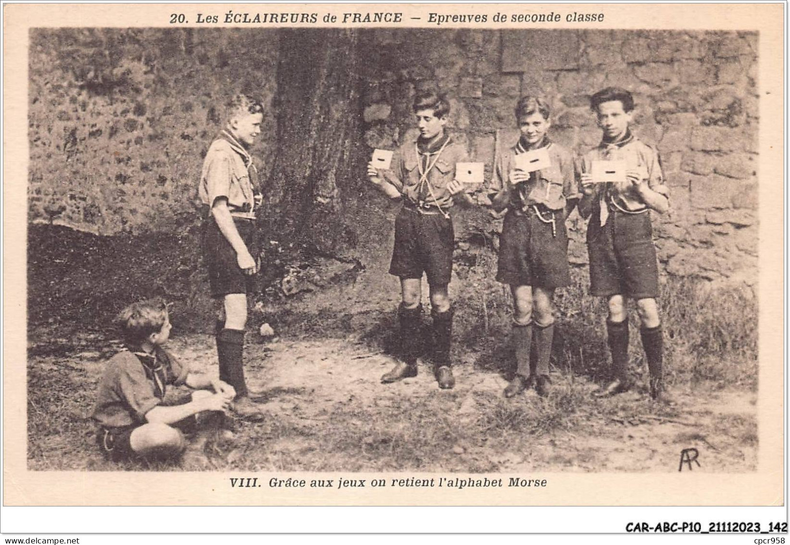 CAR-ABCP10-0973 - SCOUTISME - LES ECLAIREURS DE FRANCE - EPREUVES DE SECONDE CLASSE - LES GROTTES - Pfadfinder-Bewegung