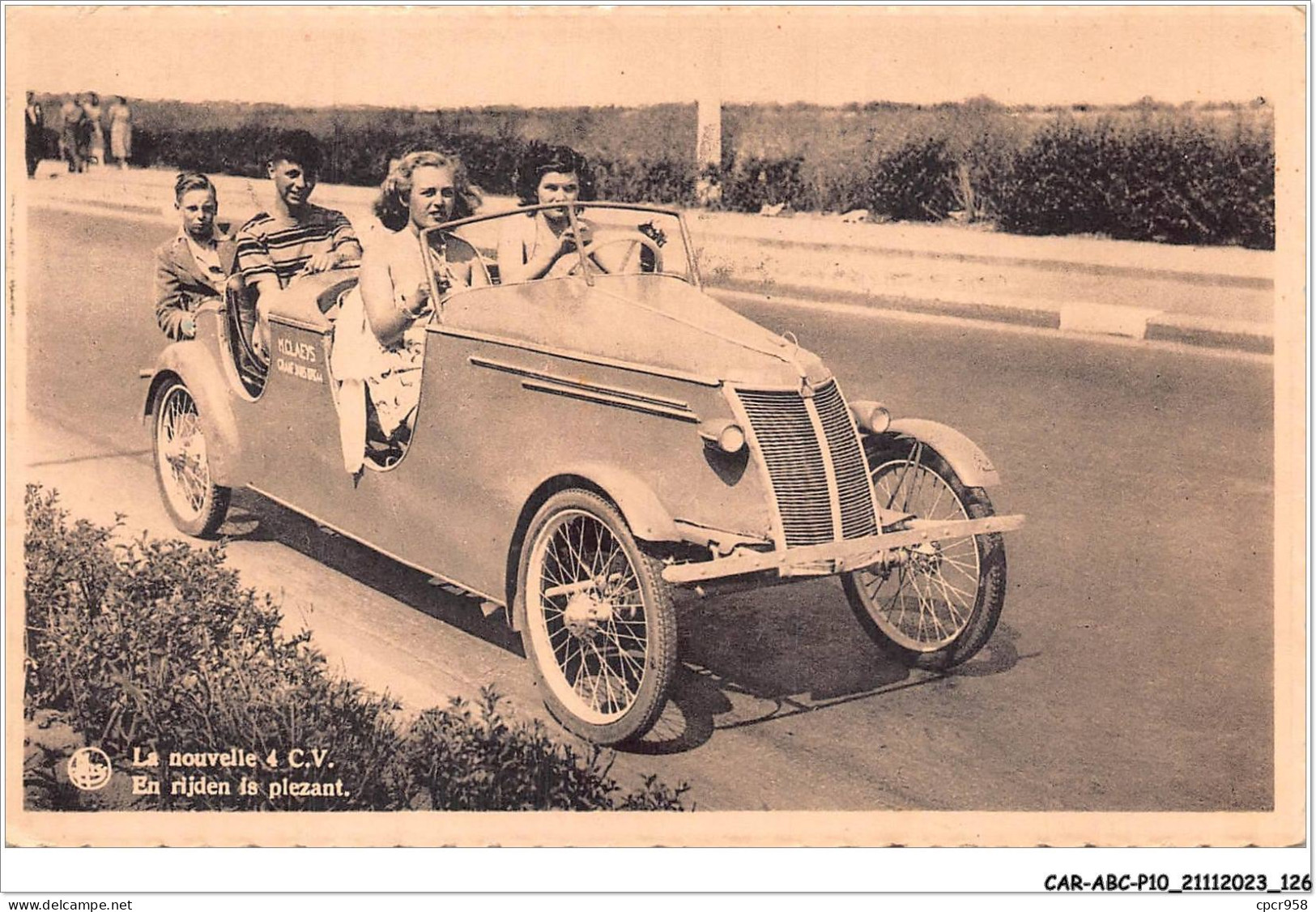 CAR-ABCP10-0965 - AUTOMOBILE - LA NOUVELLE 4 CV - EN RIJDEN IS PLEZANT   - Altri & Non Classificati