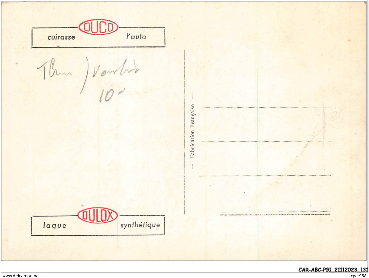 CAR-ABCP10-0967 - AUTOMOBILE - SOUVENIR DU SALON 1907  - Colecciones Y Lotes