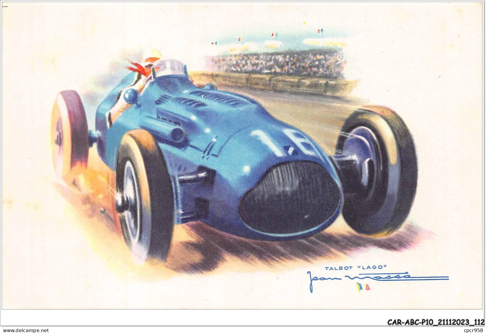 CAR-ABCP10-0958 - AUTOMOBILE - TALBOT LAGO - JEAN MASSA  - Altri & Non Classificati