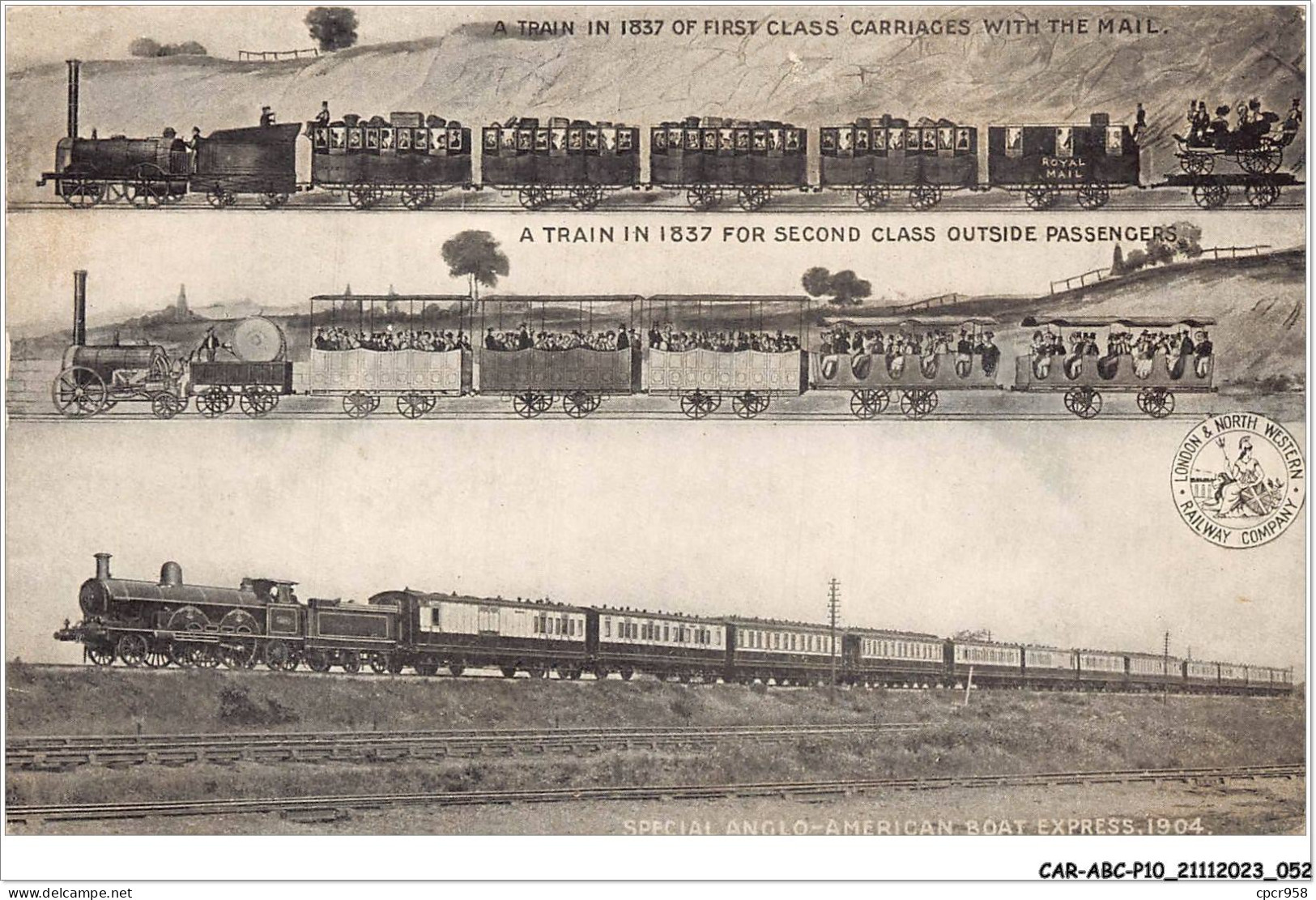 CAR-ABCP10-0929 - TRAIN - SPECIAL ANGLO-AMERICAN BOAT EXPRESS - 1904 - Trains