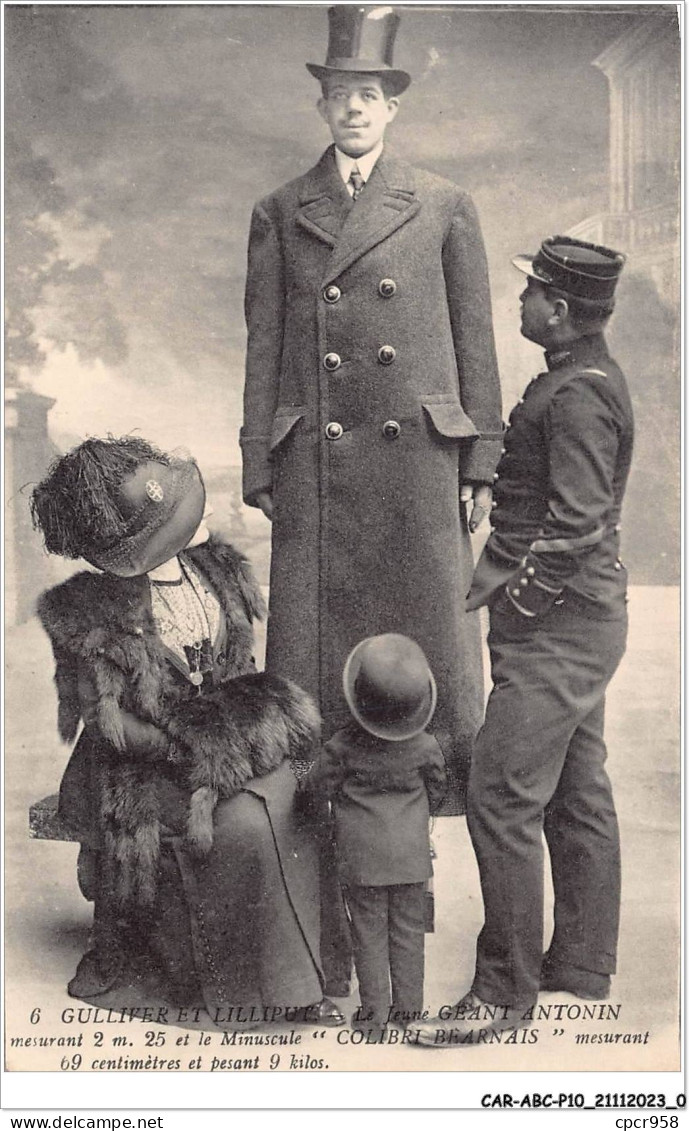 CAR-ABCP10-0903 - CIRQUE - GULLIVER ET LILLIPUT - LE JEUNE GEANT ANTONIN  - Circo