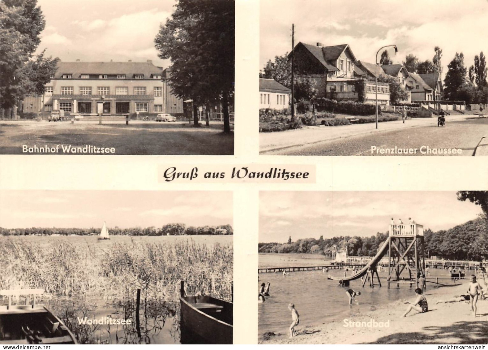 Gruß Aus Wandlitzsee Bahnhof Chaussee Strandbad Gl1969 #168.122 - Sonstige & Ohne Zuordnung