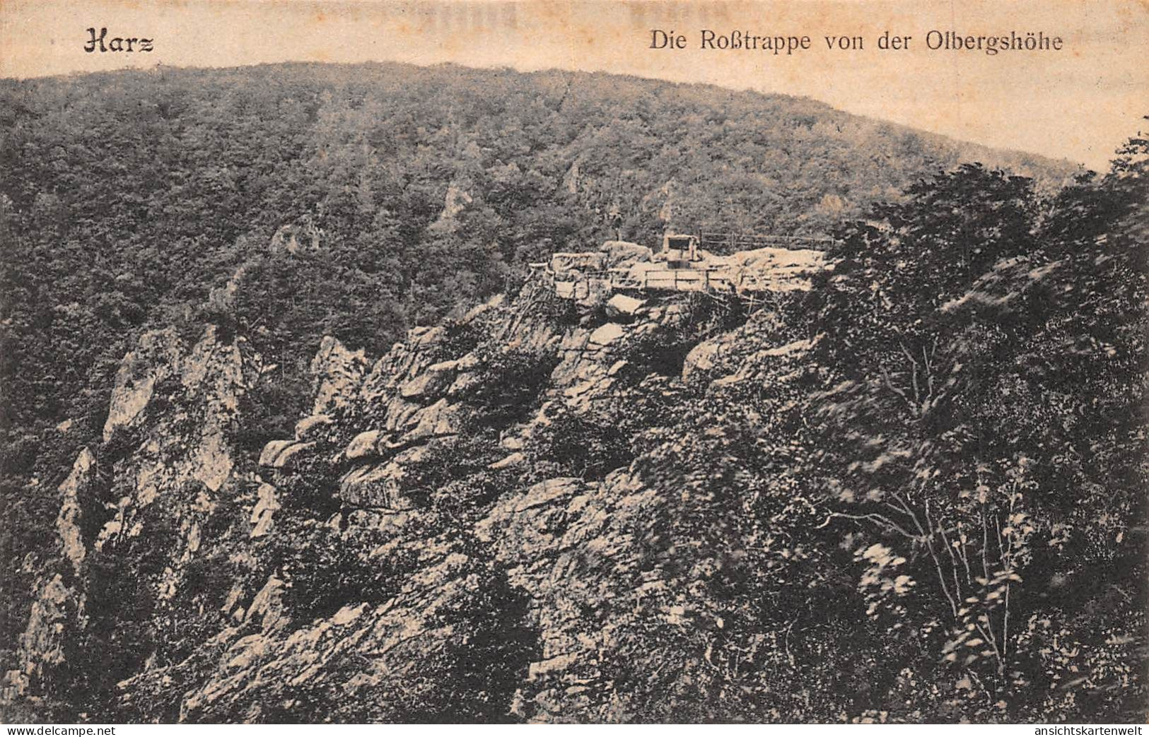 Harz Die Roßtrappe Von Der Olbergshöhe Gl1907 #171.806 - Autres & Non Classés