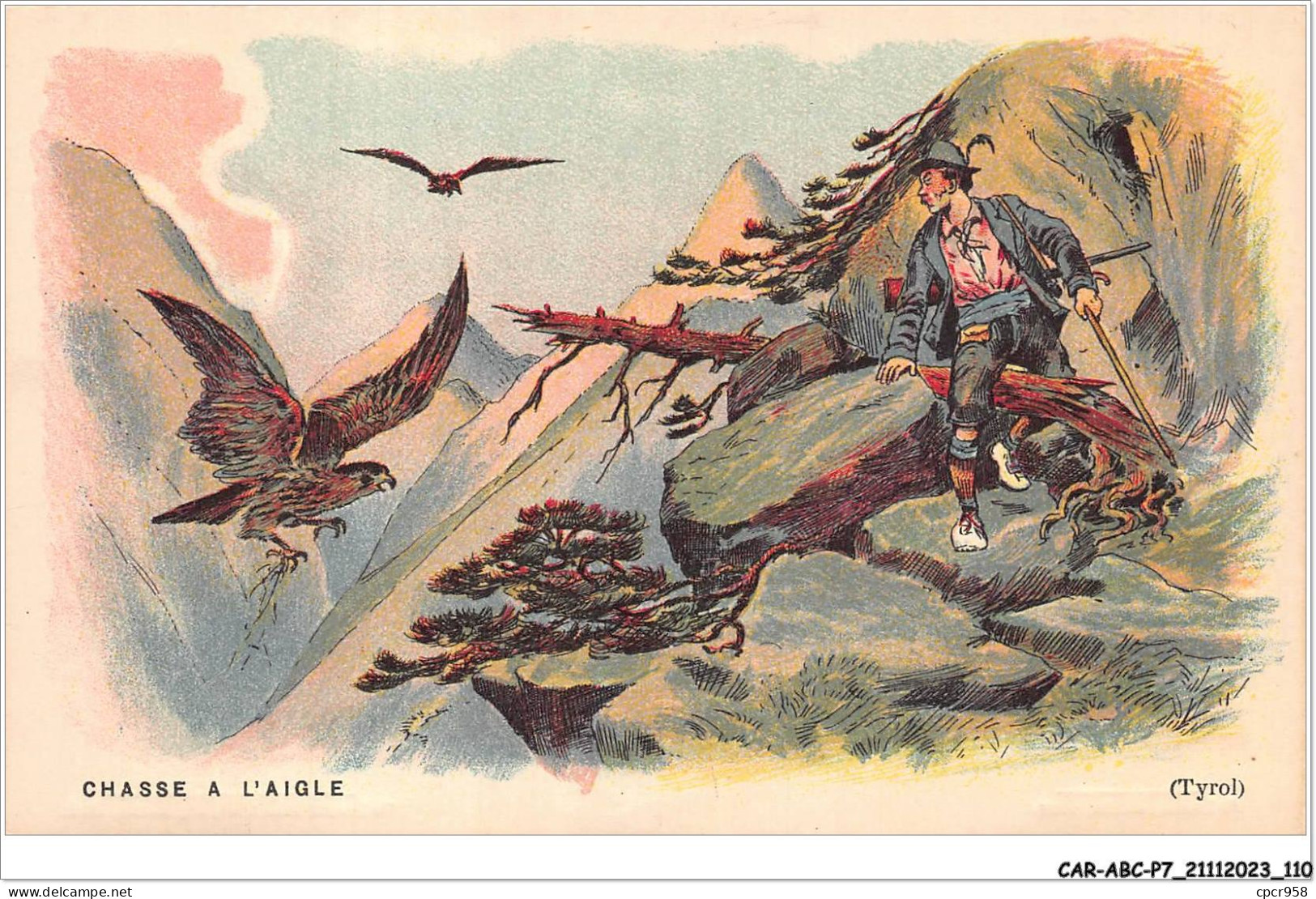 CAR-ABCP7-0629 - CHASSE A L'AIGLE - TYROL  - Hunting