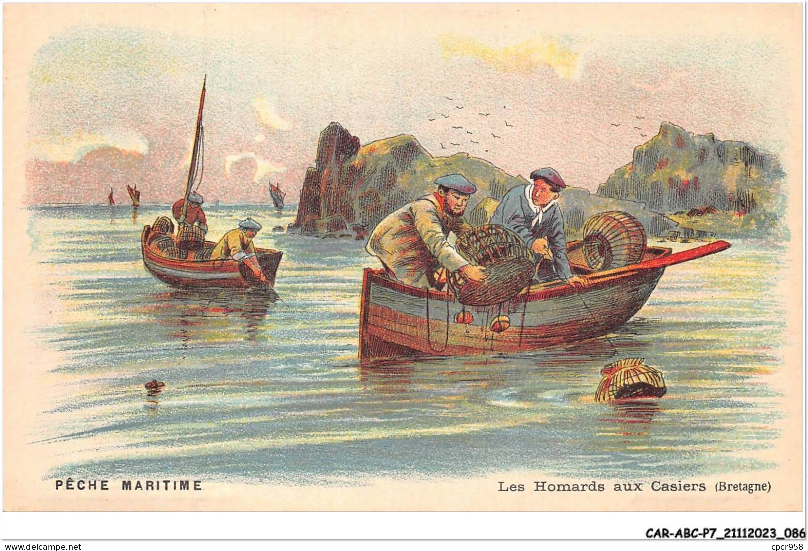 CAR-ABCP7-0617 - PECHE MARITIME - LES HOMARDS AUX CASIERS - BRETAGNE  - Fishing