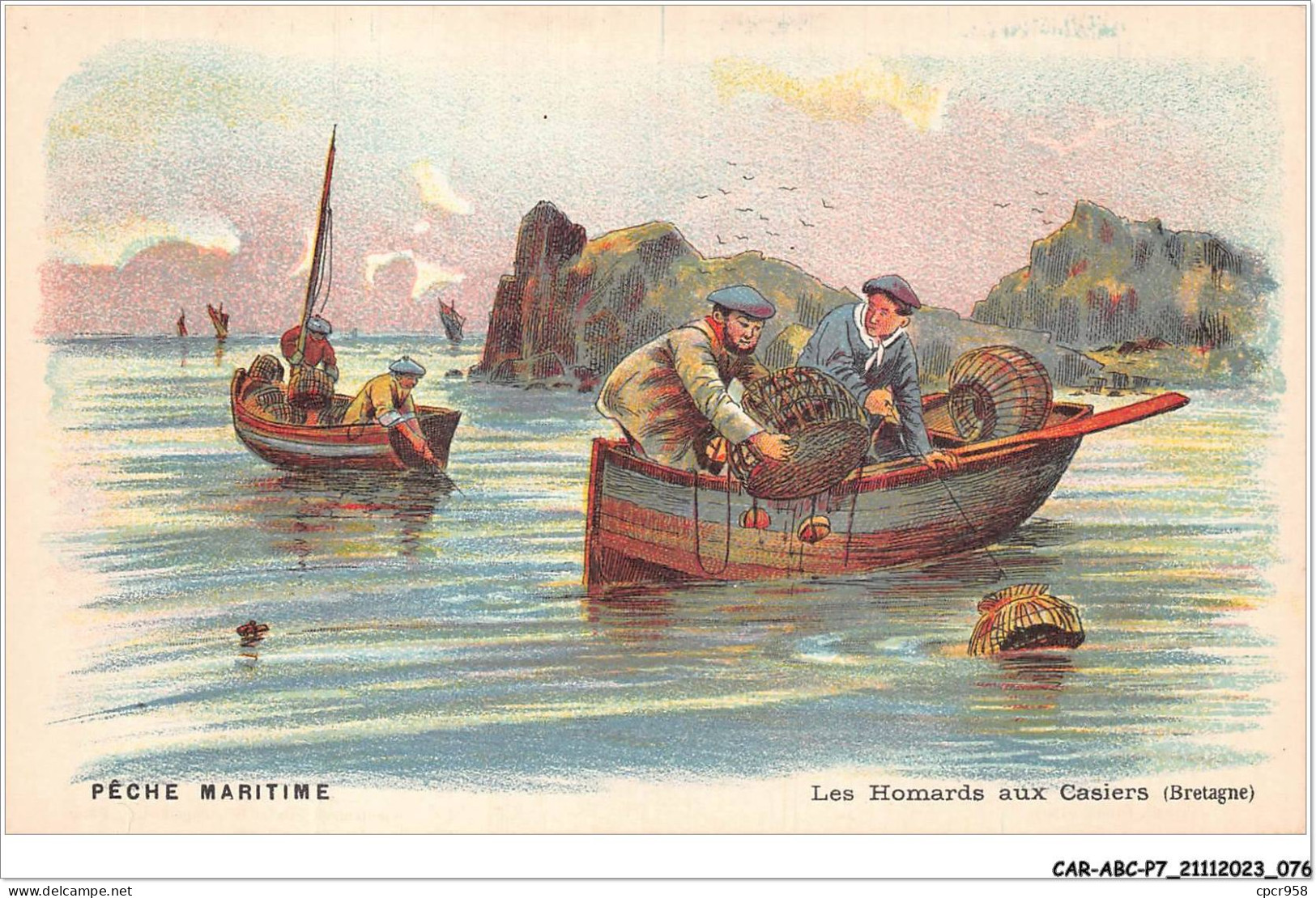 CAR-ABCP7-0612 - PECHE MARITIME - LES HOMARDS AUX CASIERS - BRETAGNE  - Fishing