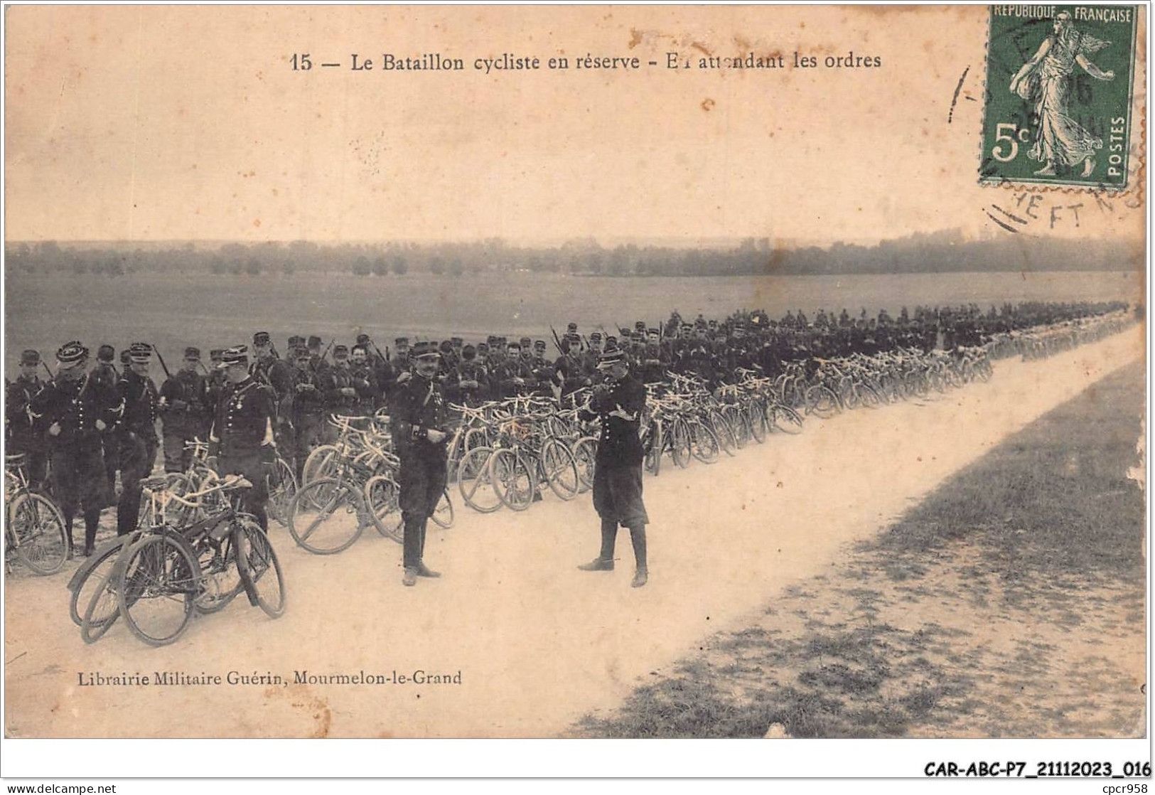 CAR-ABCP7-0582 - CYCLISME - LE BATAILLON CYCLISTE EN RESERVE - EN ATTENDANT LES ORDRES  - Wielrennen