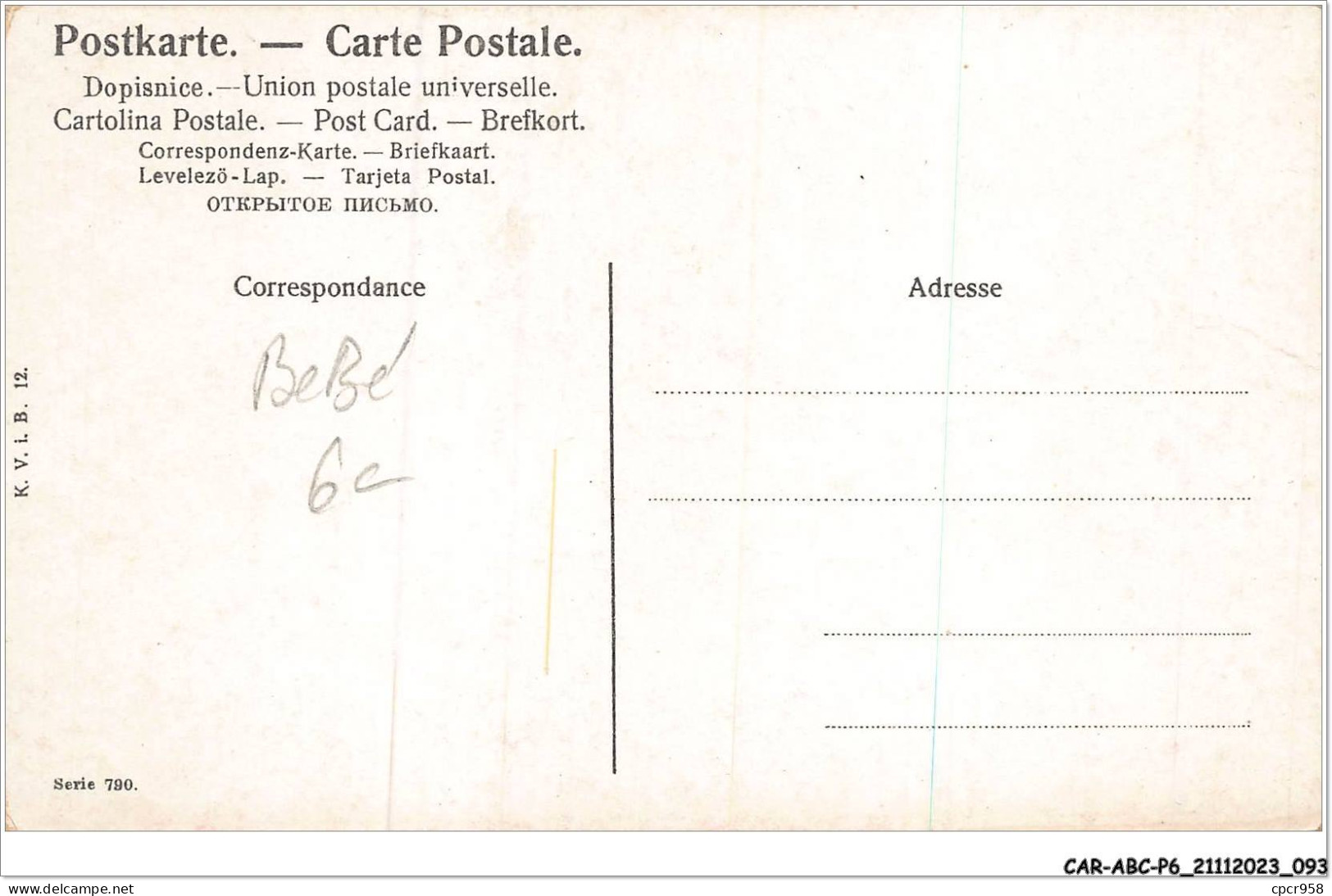 CAR-ABCP6-0525 - BEBES - LA CEUILLETTE DES BEBES - Bébés