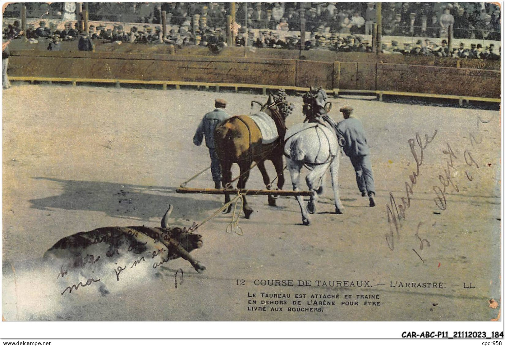 CAR-ABCP11-1088 - COURSE DE TAUREAUX - L'ARRASTRE  - Autres & Non Classés