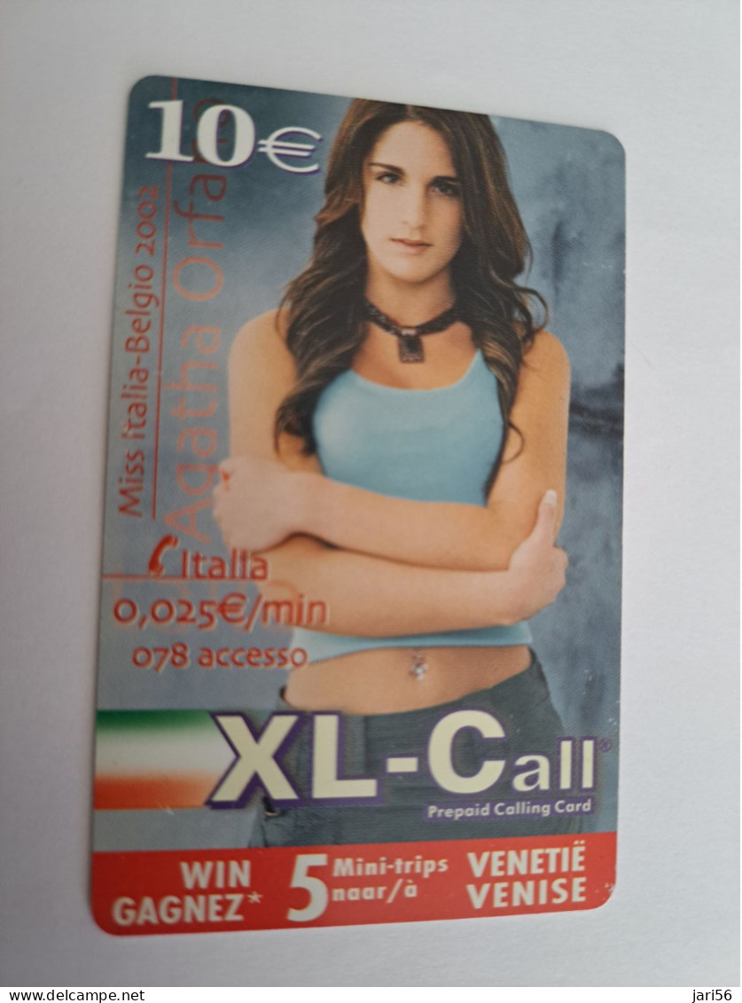 BELGIUM PHONE  XL-CALL  € 10,00  - /  CARDS   MISS ITALIA/BELGIE / USED  CARD  ** 16628 ** - Senza Chip