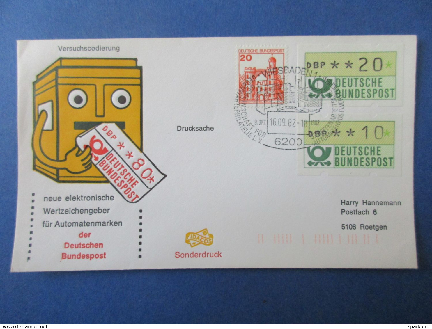 Marcophilie - Enveloppe - Neue Elektronische Wertzeichengeber Für Automatenmarken Der Deutschen Bundespost - 1981-1990