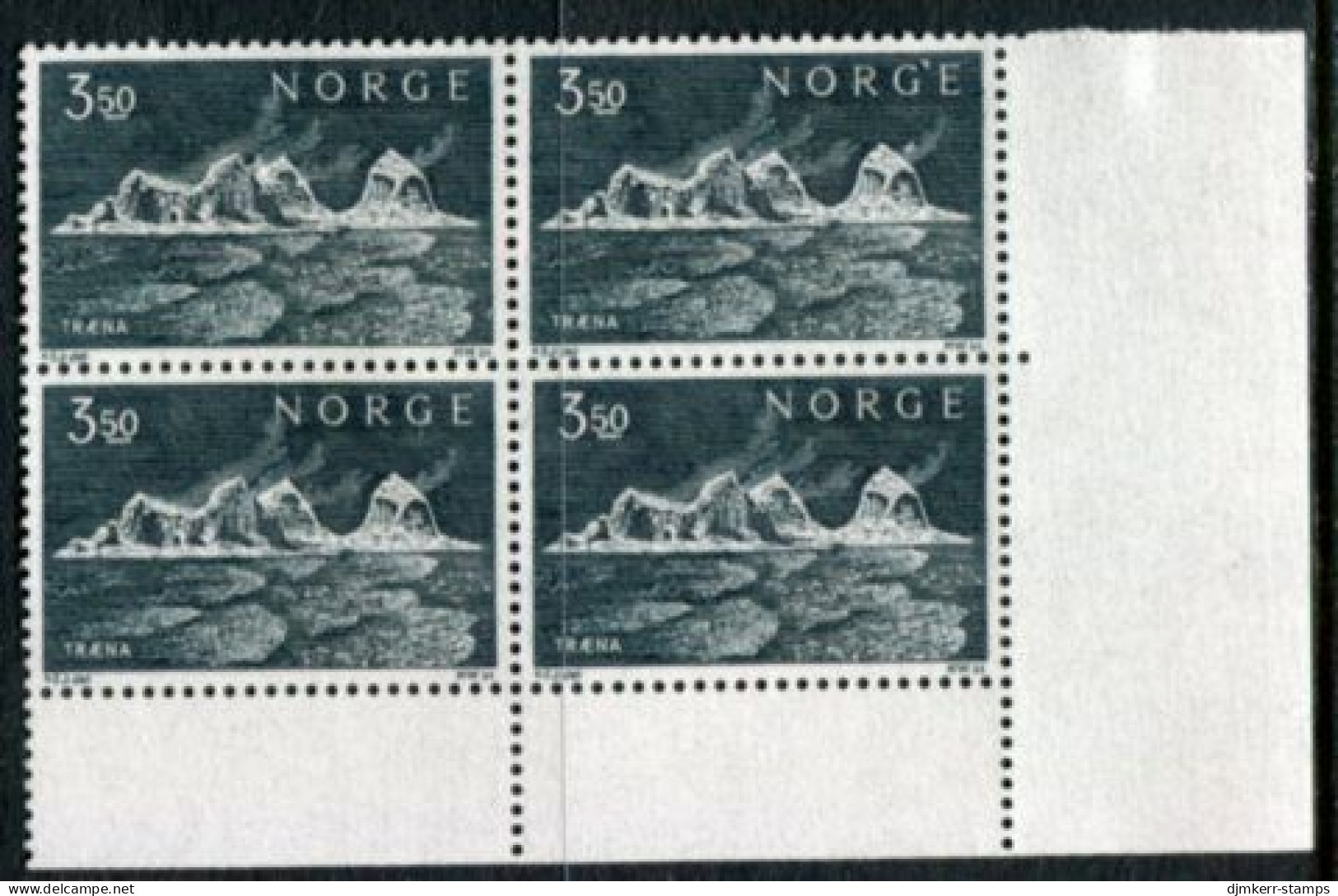 NORWAY 1969 Traena Islands Block Of 4 MNH / **.  Michel 587 - Unused Stamps