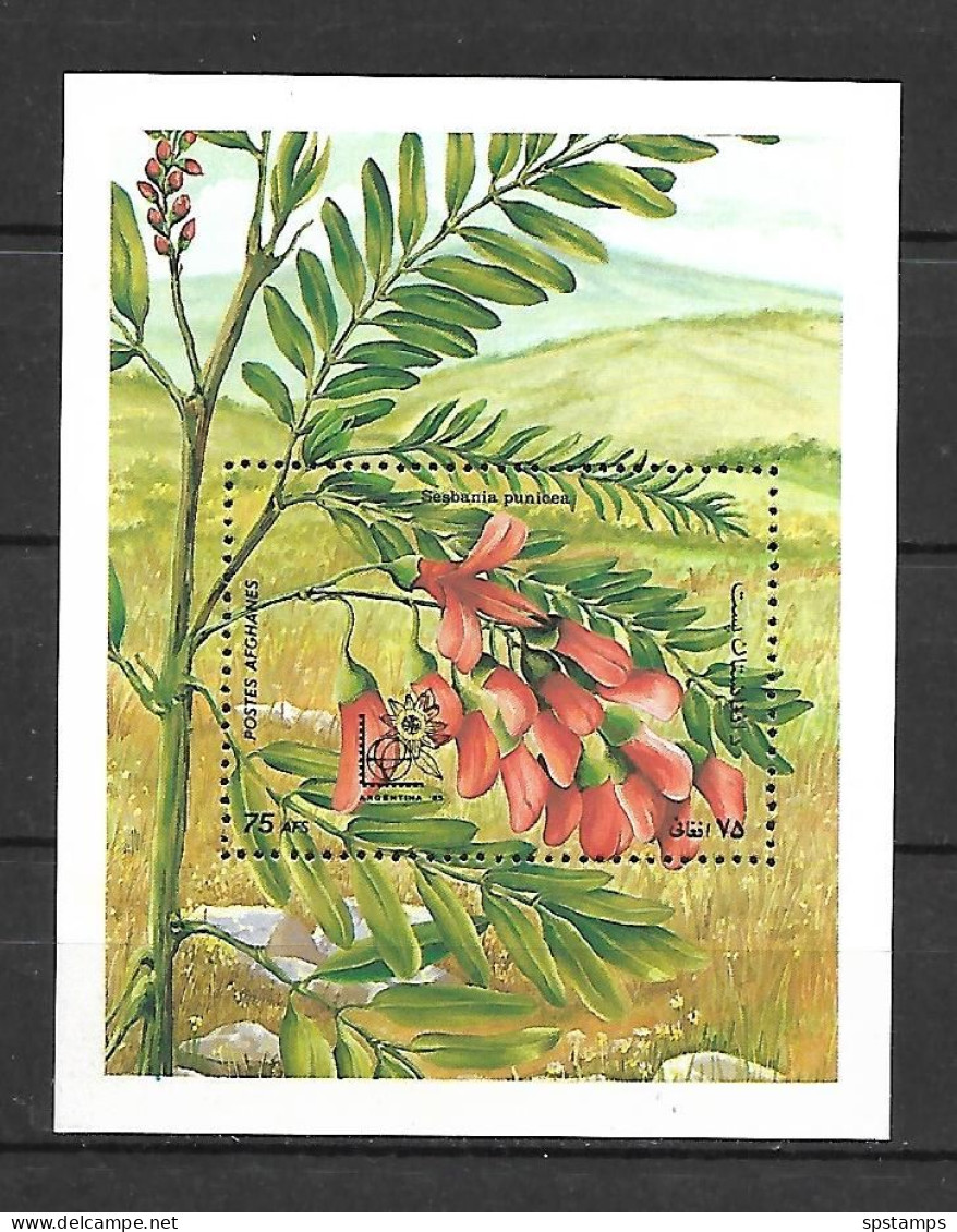Afghanistan 1985 Flowers - Argentina - South America Flora MS MNH - Andere & Zonder Classificatie
