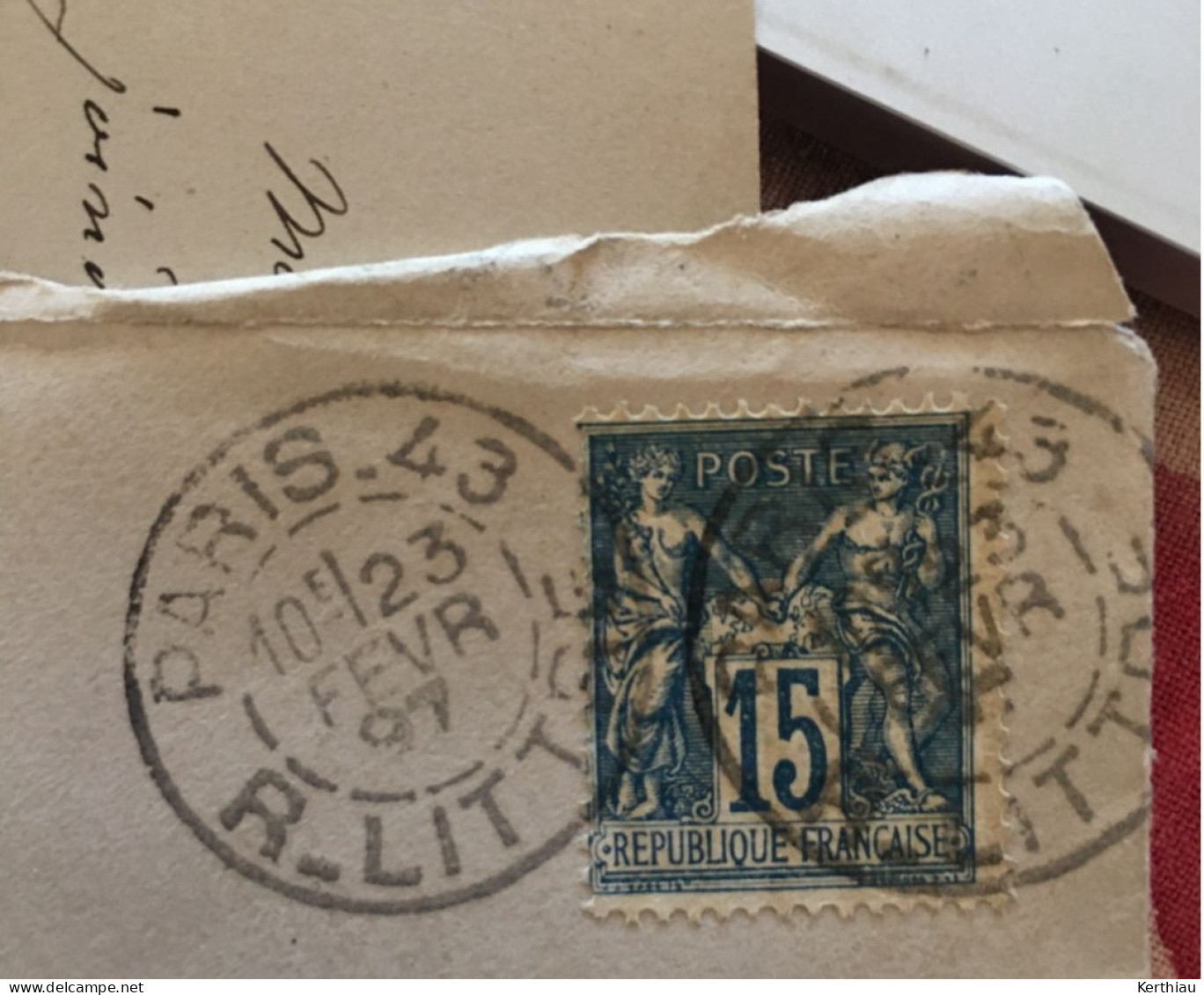 10 Lettres, Enveloppes Et Oblitérations, Différentes, De Bureaux Parisiens. Destinataire Connu, Une Signature Notable - 1877-1920: Semi-Moderne