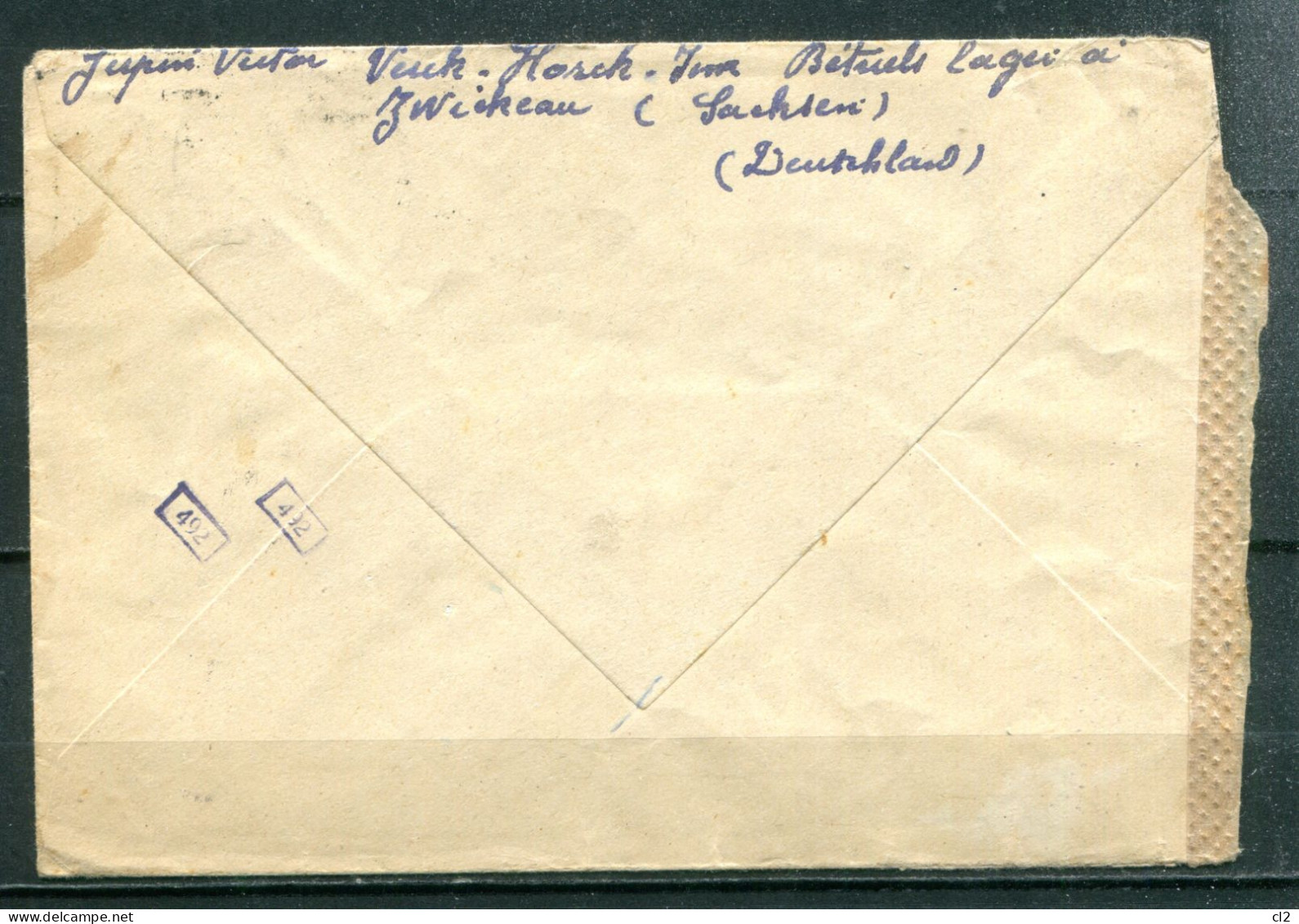 ALLEMAGNE - 16.2.42 - Correspondance Par Avion De ZWICKAU Pour ROSNY/BOIS D'un Français Soumis Au S.T.O. - Prigionieri