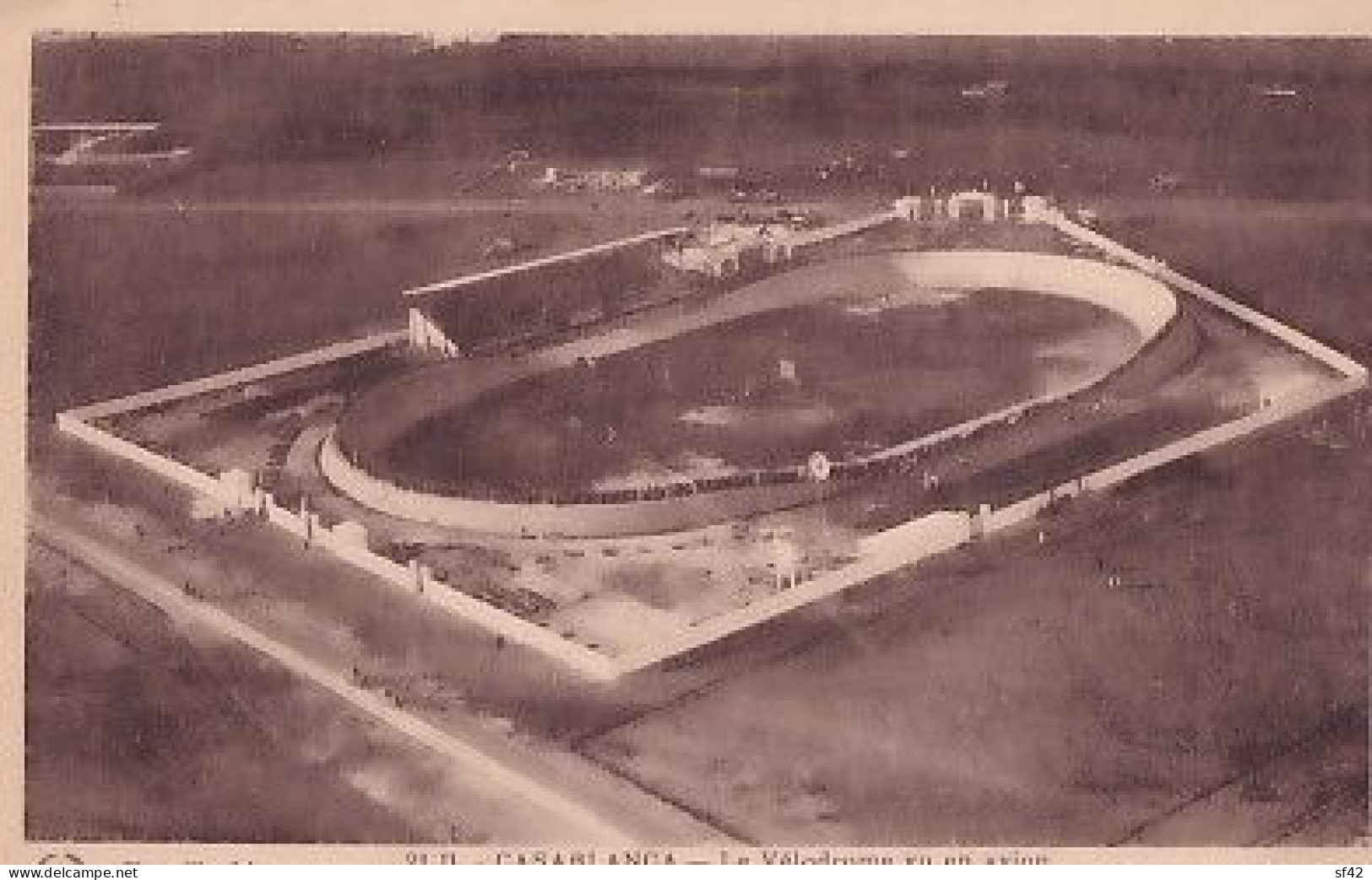 CASABLANCA         Le Vélodrome Vu En Avion - Ciclismo