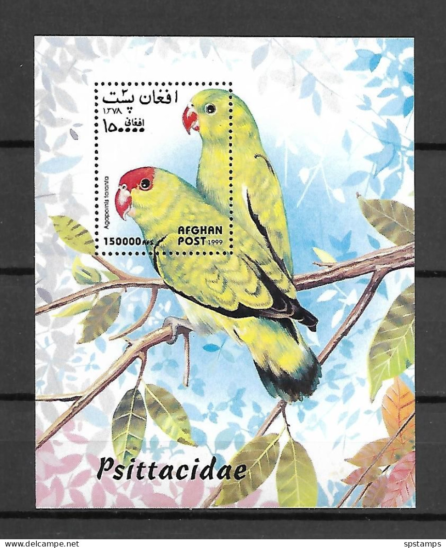 Afghanistan 1999 Birds - Parrots MS MNH - Afganistán