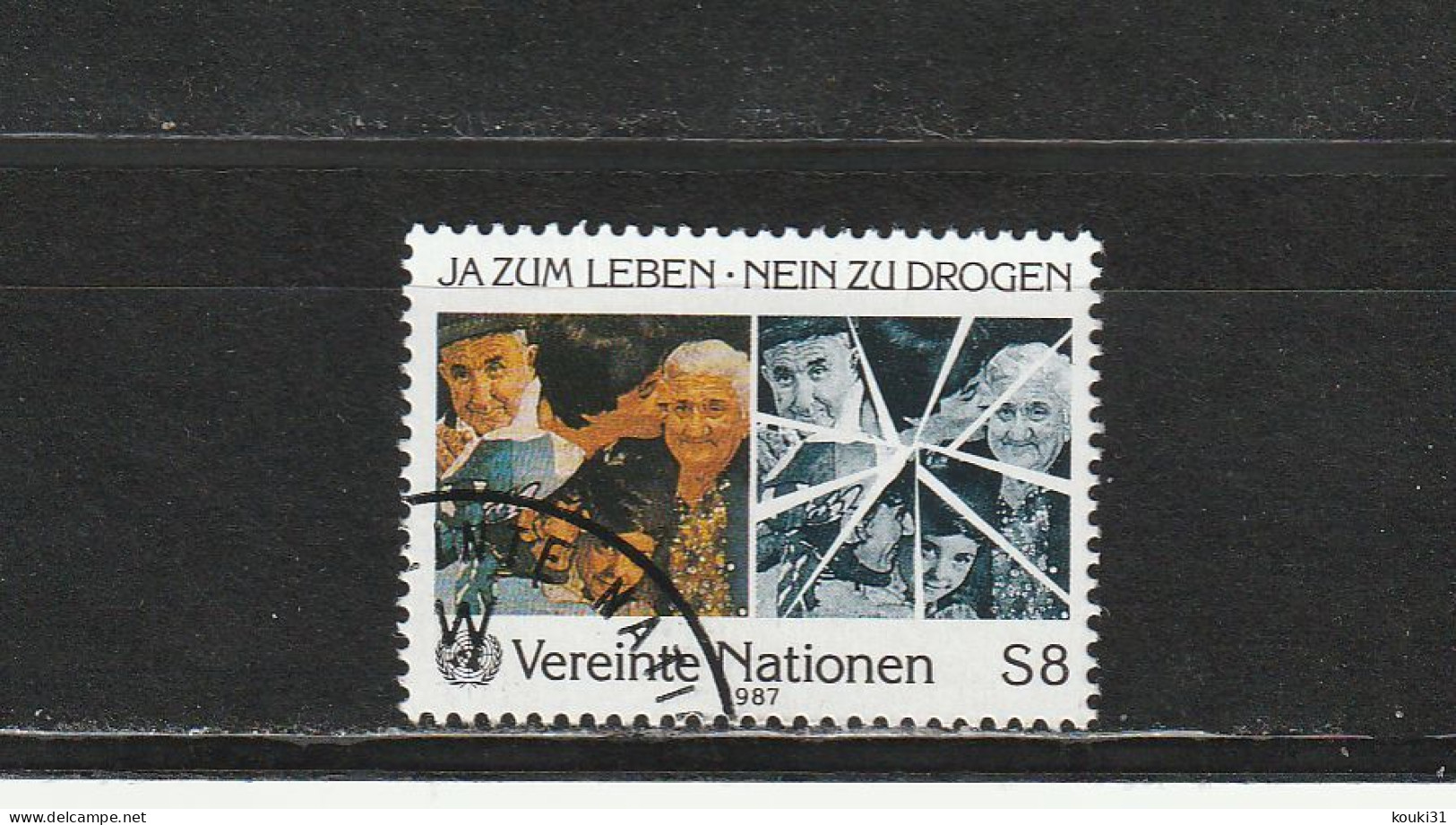 Nations Unies (Vienne) YT 72 Obl : Lutte Contre La Drogue , Famille  - 1987 - Used Stamps