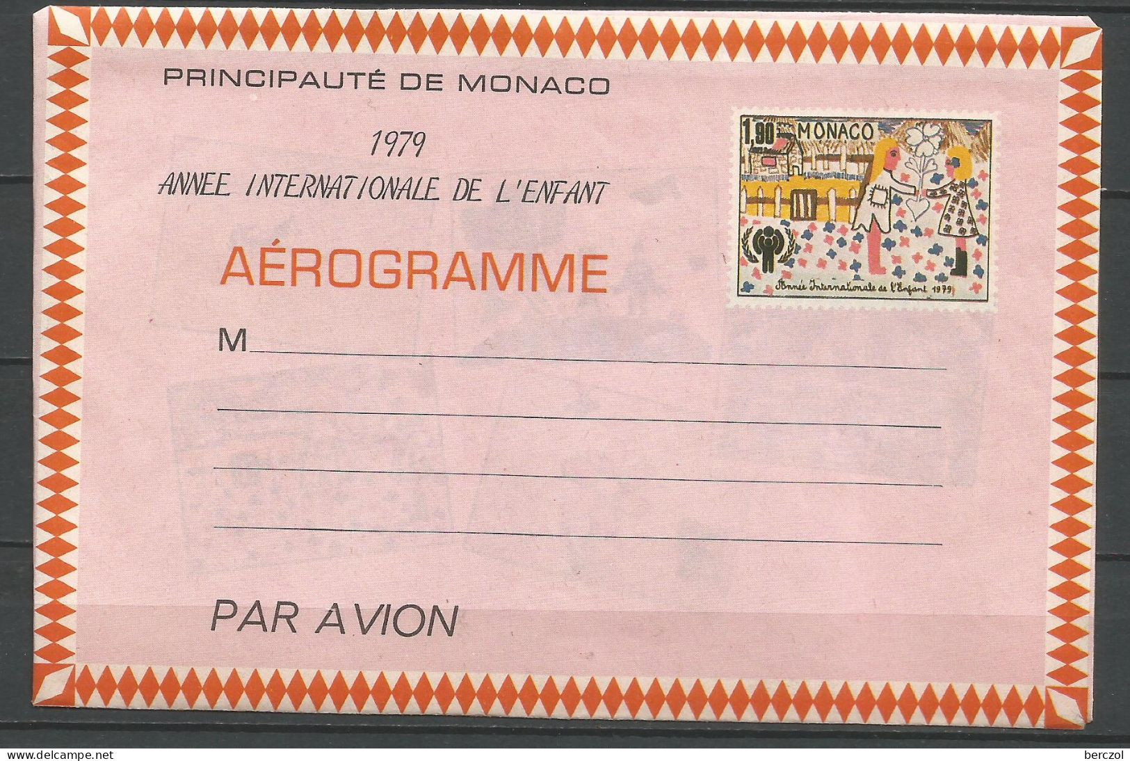 MONACO ANNEE 1979 ENTIER AEROGRAMME N°503 NEUF** MNH TB - Enteros  Postales