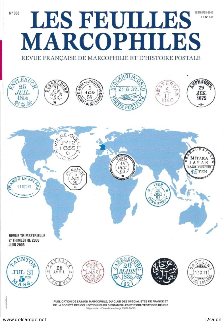 LES FEUILLES MARCOPHILES  Scan Sommaire N°333 - Français
