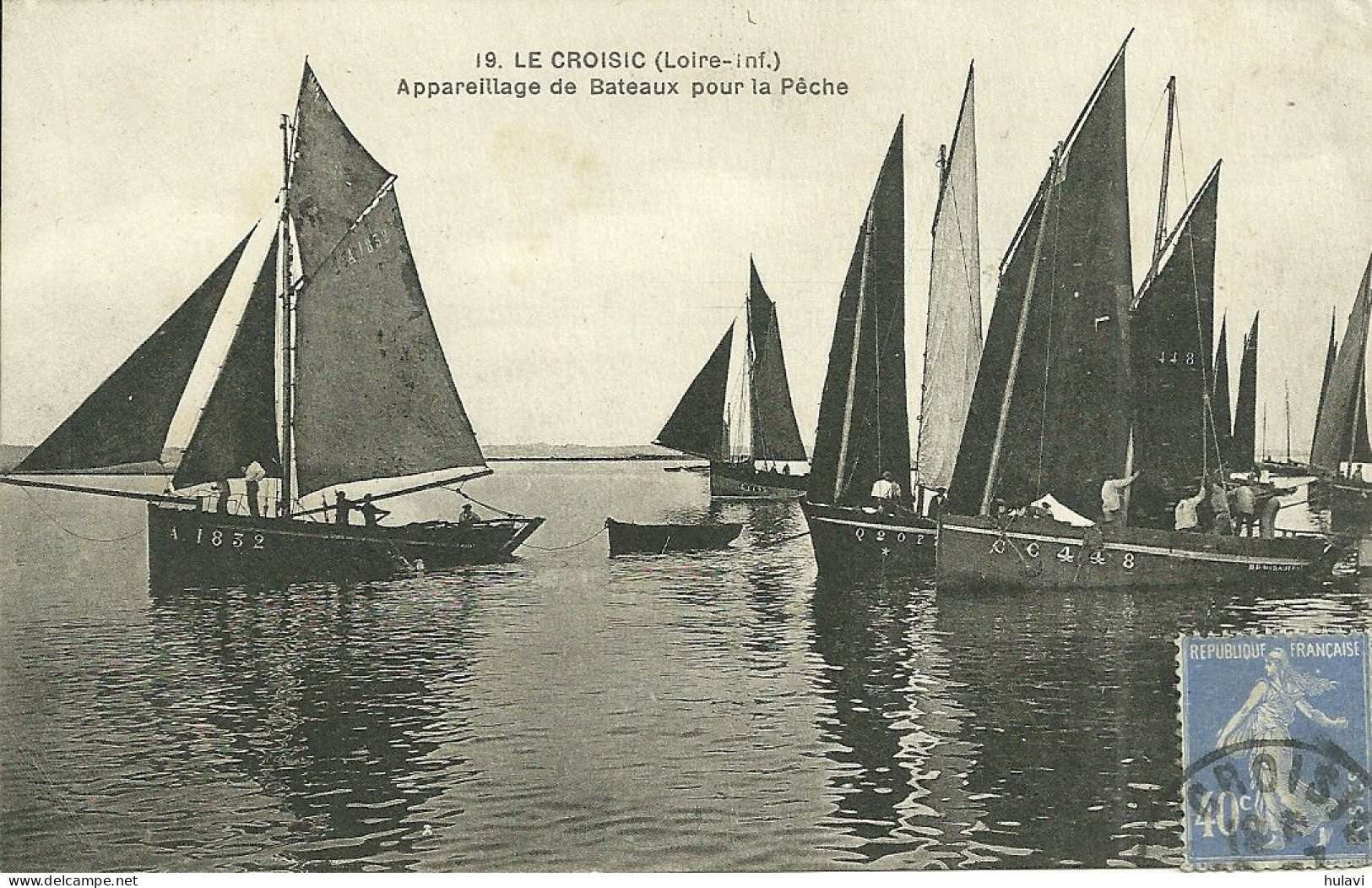 44  LE CROISIC - APPAREILLAGE DE BATEAUX POUR LA PECHE (ref 9716) - Le Croisic