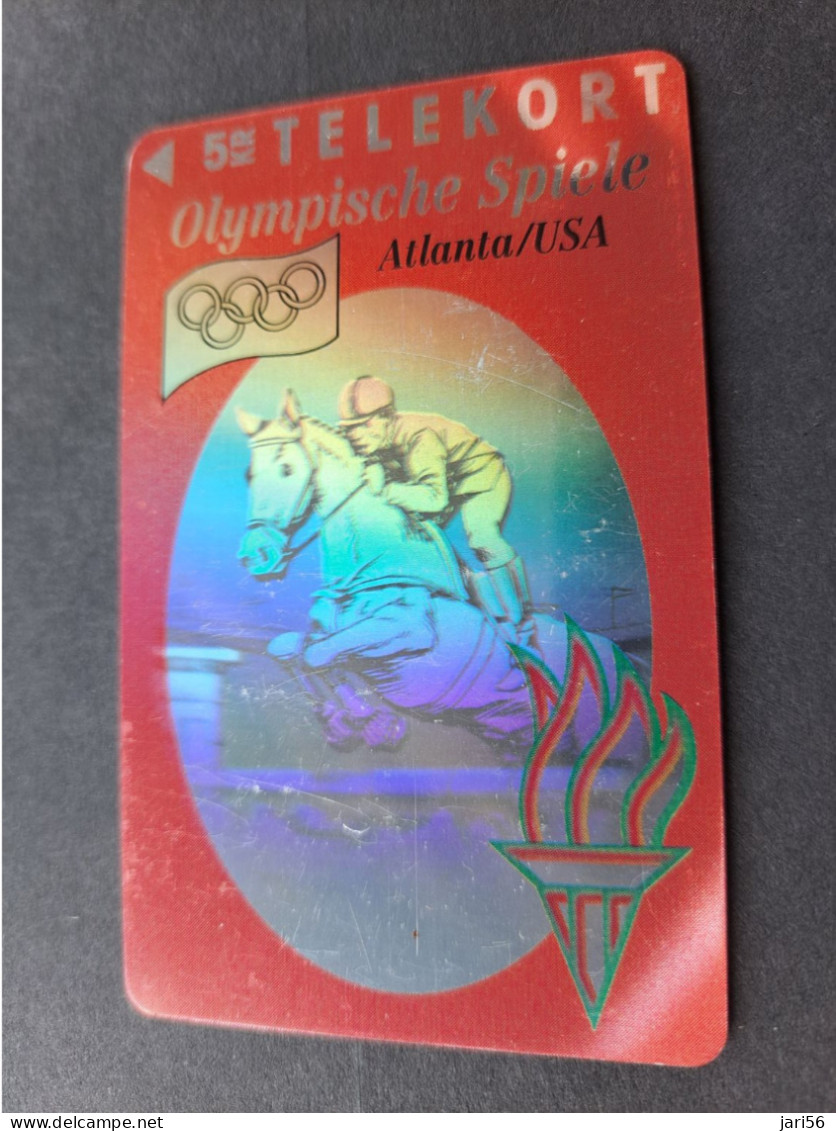 DENMARK /  MAGNETIC SERIE / 5KR/ HOLOGRAM/ TS/ OLYMPICS / HORSE JUMPING     / /  OPLAG 11.000 EX  MINT   **16631** - Danemark