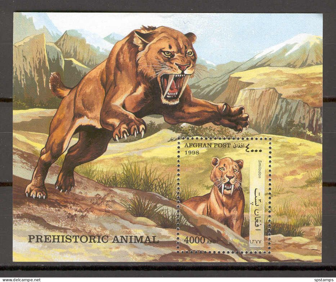 Afghanistan 1998 Prehistorics Animals MS MNH - Preistorici