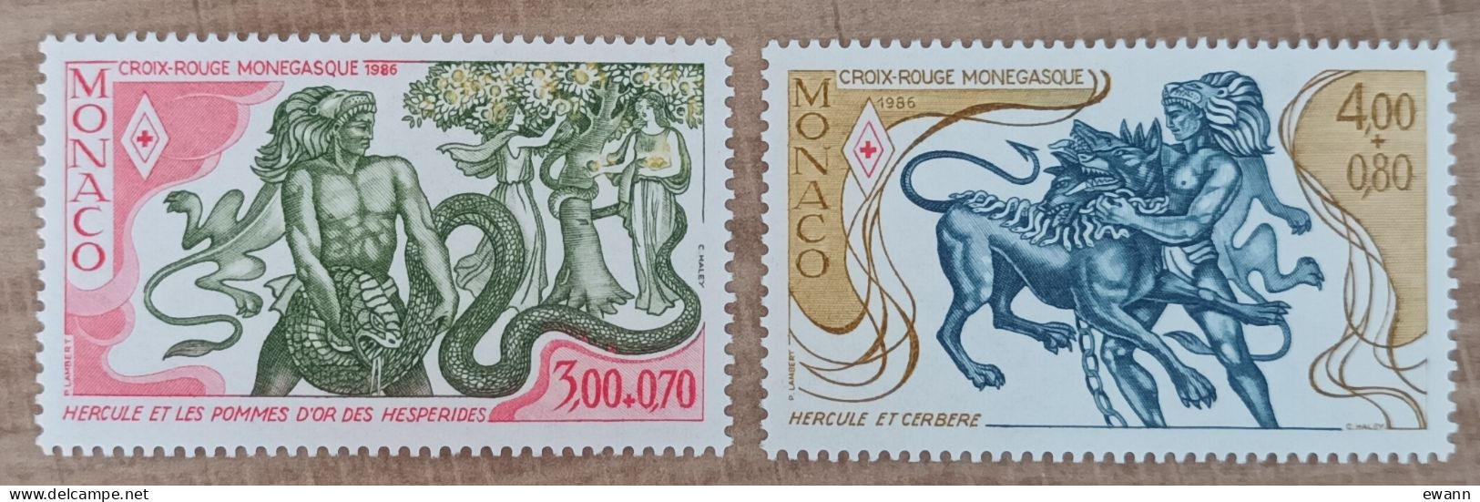 Monaco - YT N°1545, 1546 - Croix Rouge Monégasque - 1986 - Neuf - Neufs